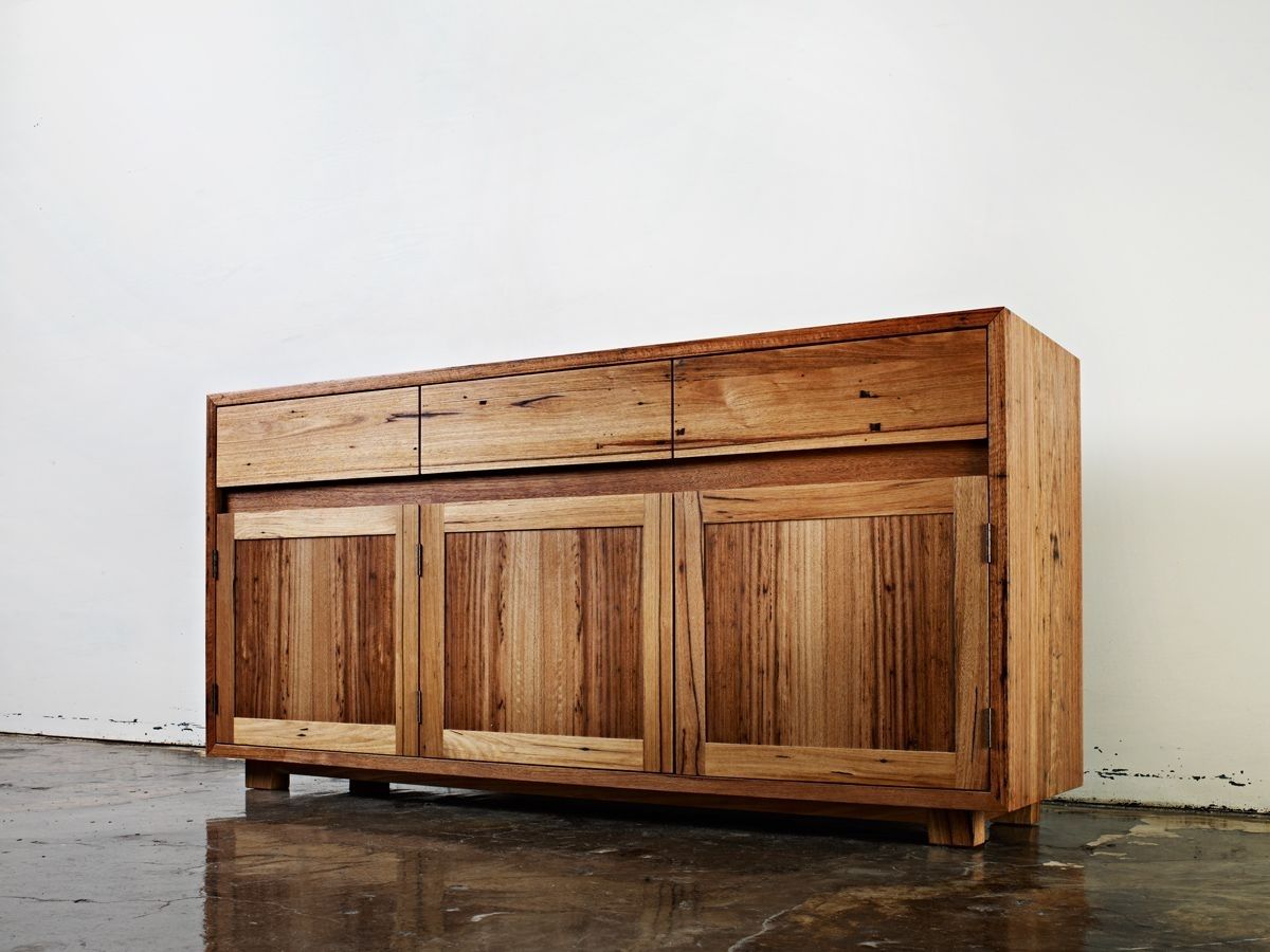 Recycled Blackbutt Sideboard Handmadeauld Design – Australian With Corrugated Natural 6 Door Sideboards (Photo 9 of 30)