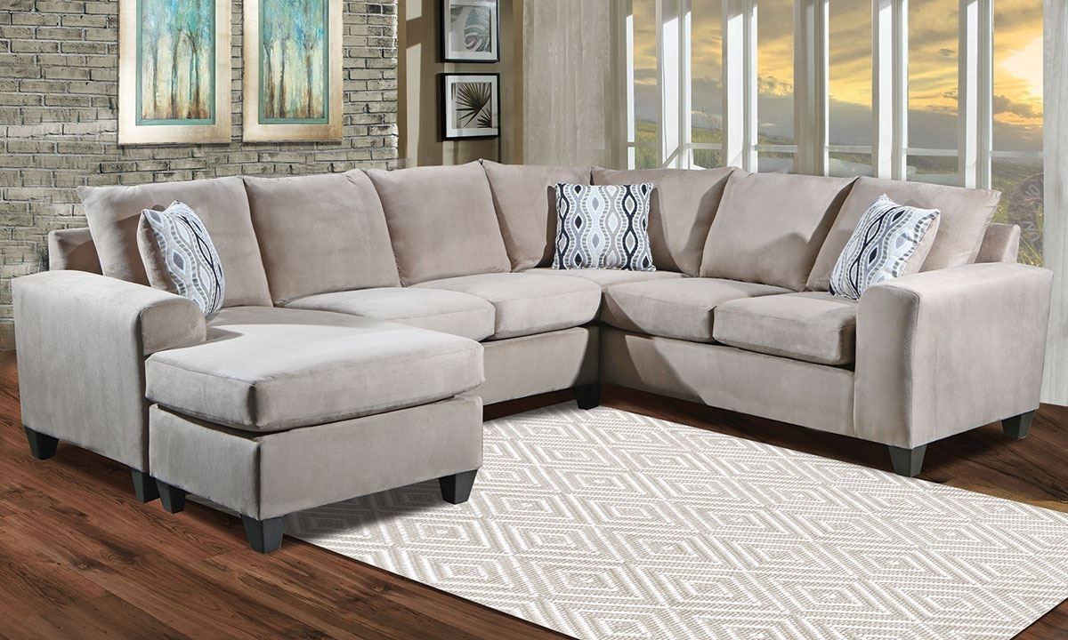 Room Size Sectional With Reversible Chaise | The Dump Luxe Furniture Intended For Norfolk Grey 6 Piece Sectionals With Laf Chaise (View 16 of 30)