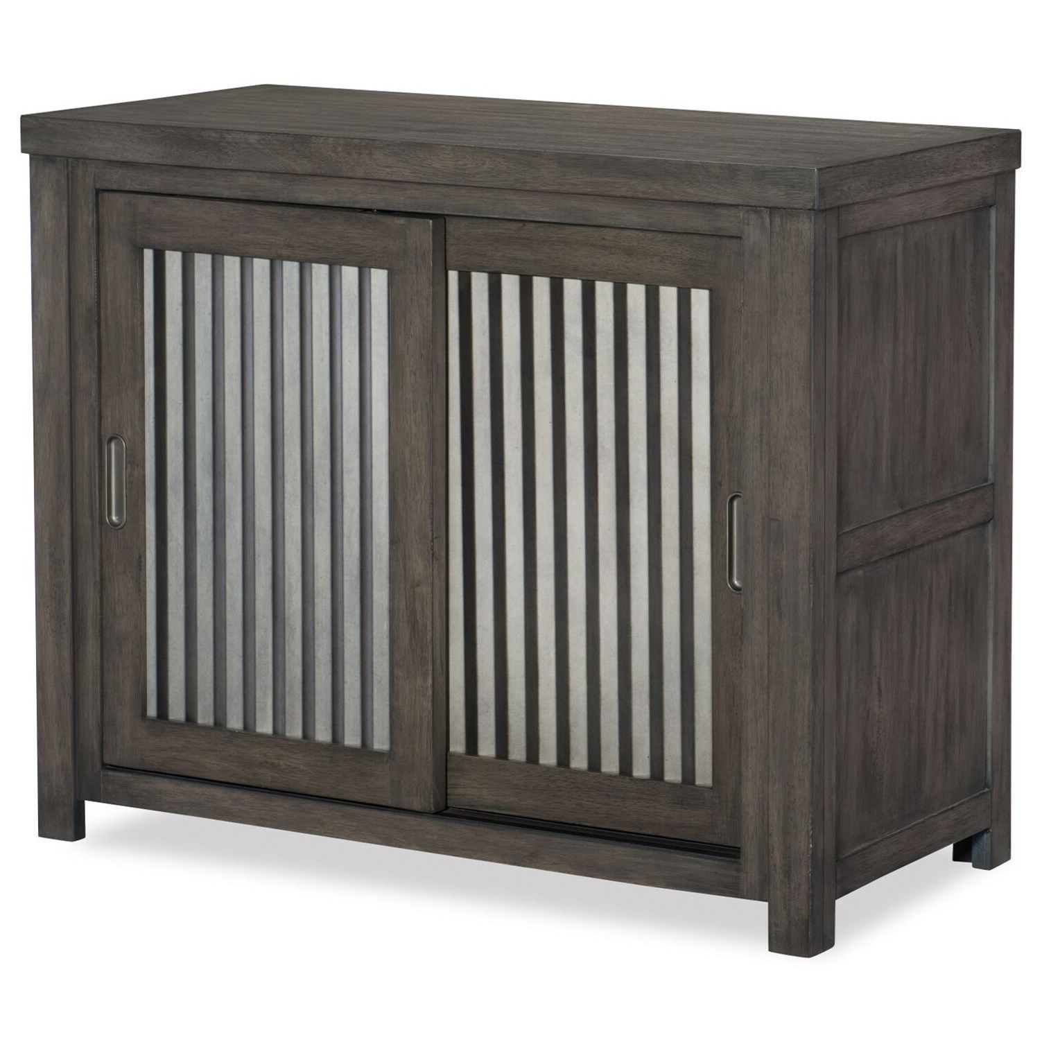 Rustic Casual Sliding Door Chest With Corrugated Metal Doors With Corrugated Metal Sideboards (View 5 of 30)