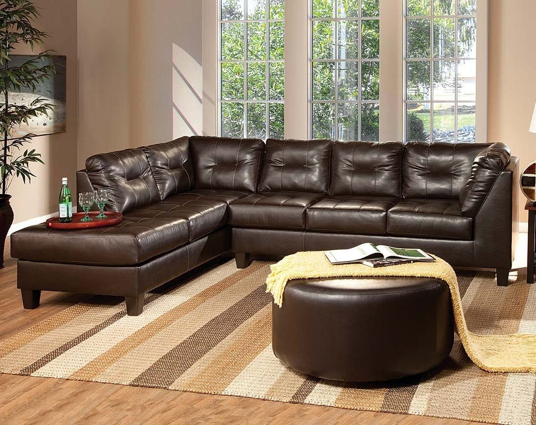 San Marino Chocolate Brown Sectional Sofa | American Freight With Regard To Norfolk Chocolate 3 Piece Sectionals With Laf Chaise (Photo 7 of 30)