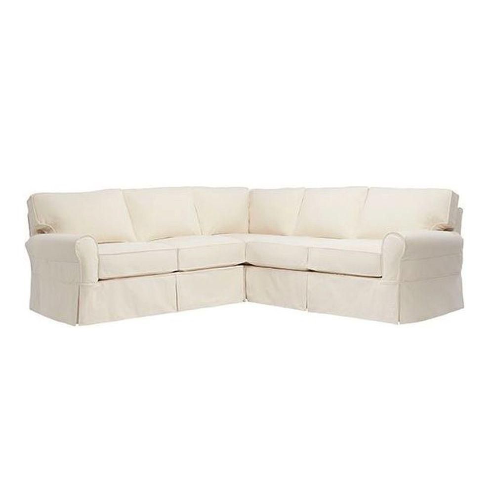 Sectionals – Living Room Furniture – The Home Depot Within Jobs Oat 2 Piece Sectionals With Left Facing Chaise (View 21 of 30)