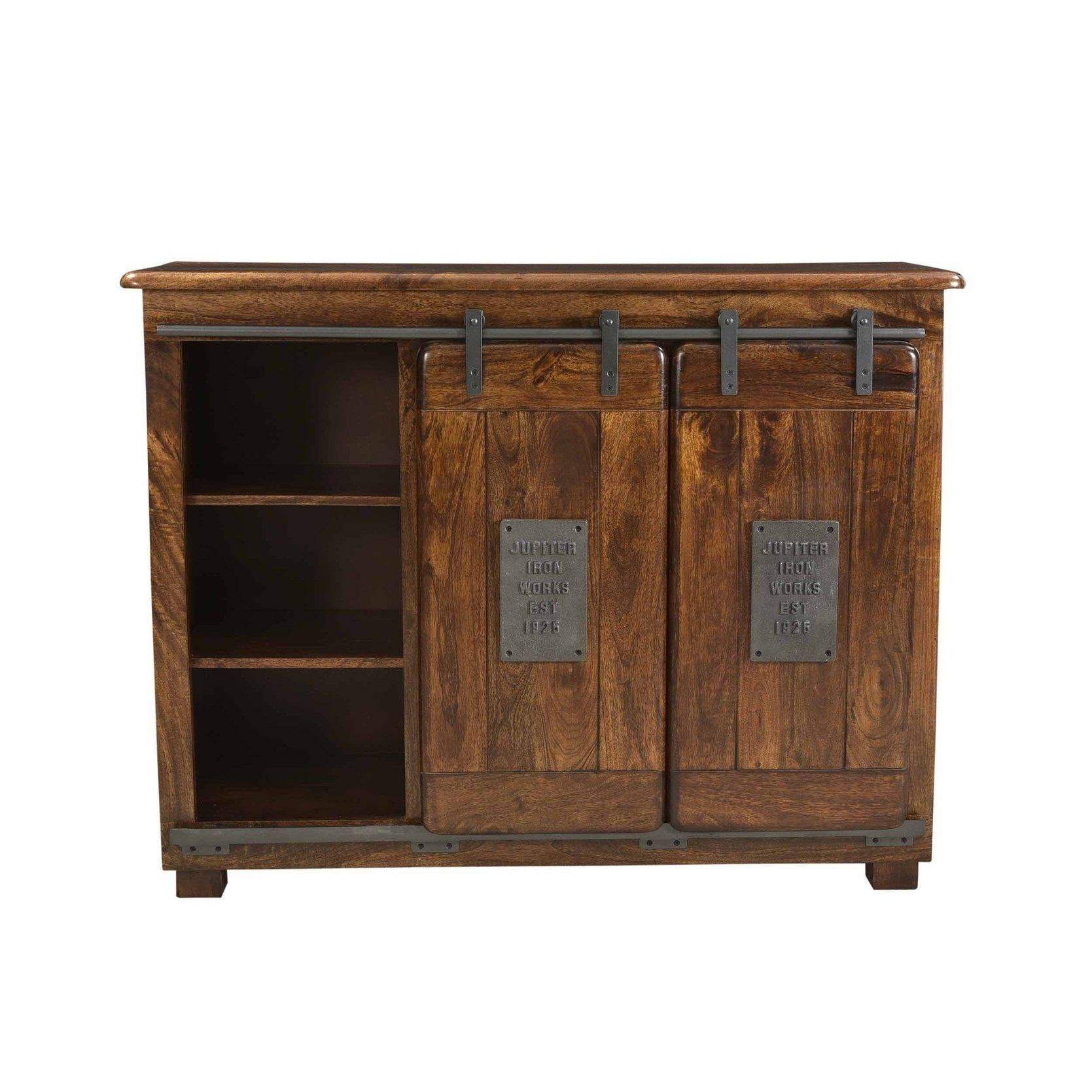 Shop Chrisopher Knight Home Brown Mango Wood 2 Door 4 Drawer Within Antique Walnut Finish 2 Door/4 Drawer Sideboards (View 17 of 30)