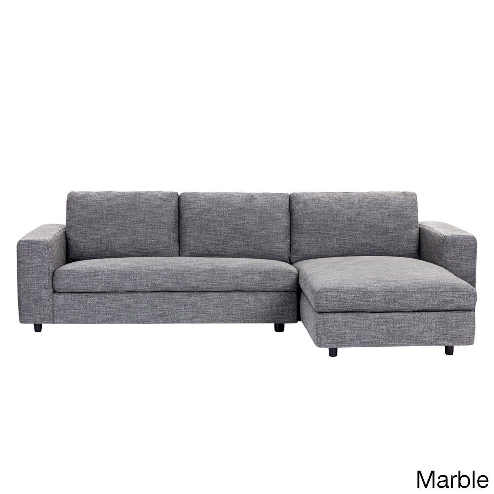 Shop Ethan Grey Sofa – On Sale – Free Shipping Today – Overstock Intended For Egan Ii Cement Sofa Sectionals With Reversible Chaise (View 14 of 30)