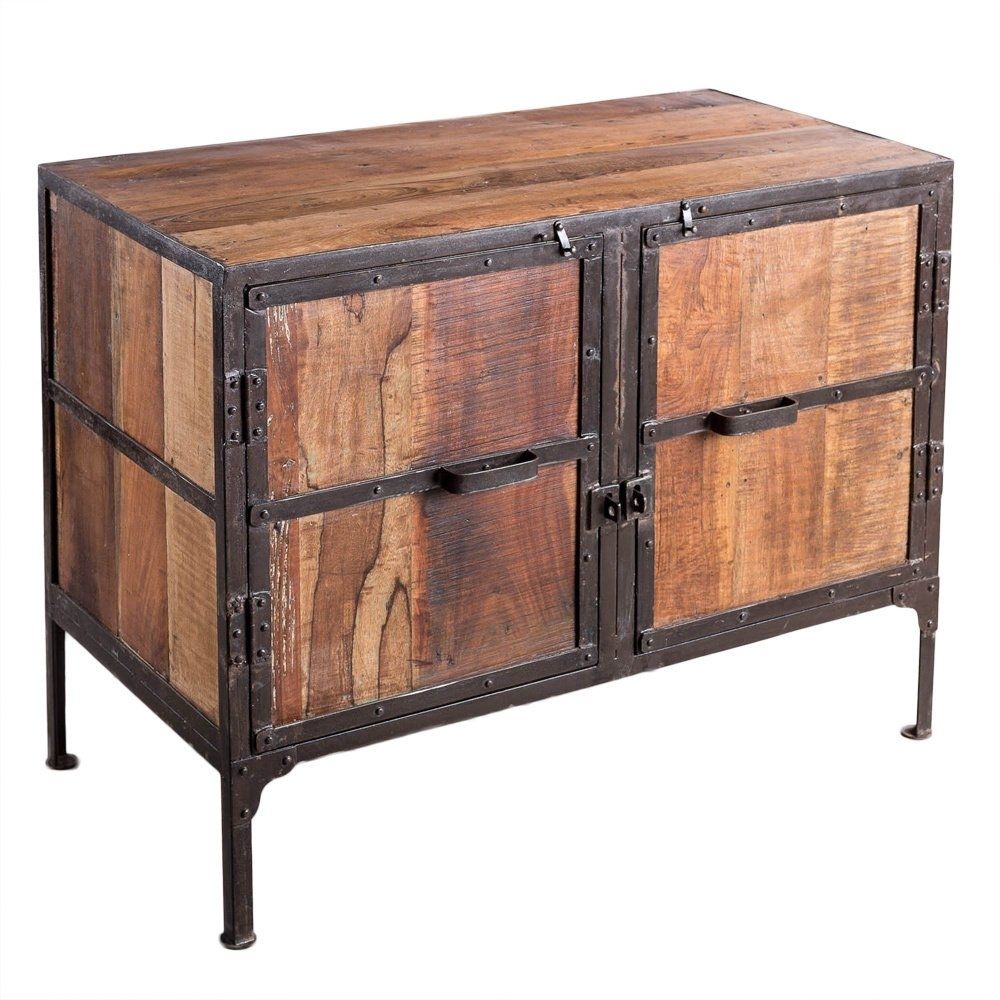 Shop Handmade Metal Framed Reclaimed Wood Chest (india) – On Sale Pertaining To Metal Framed Reclaimed Wood Sideboards (View 7 of 30)