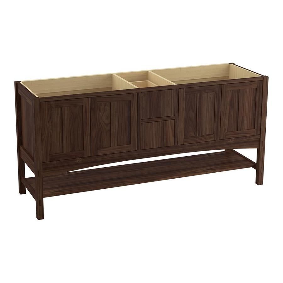 Shop Kohler Marabou Floor Mount Terry Walnut 72 In X 21.5 In Pertaining To Brown Wood 72 Inch Sideboards (Photo 27 of 30)