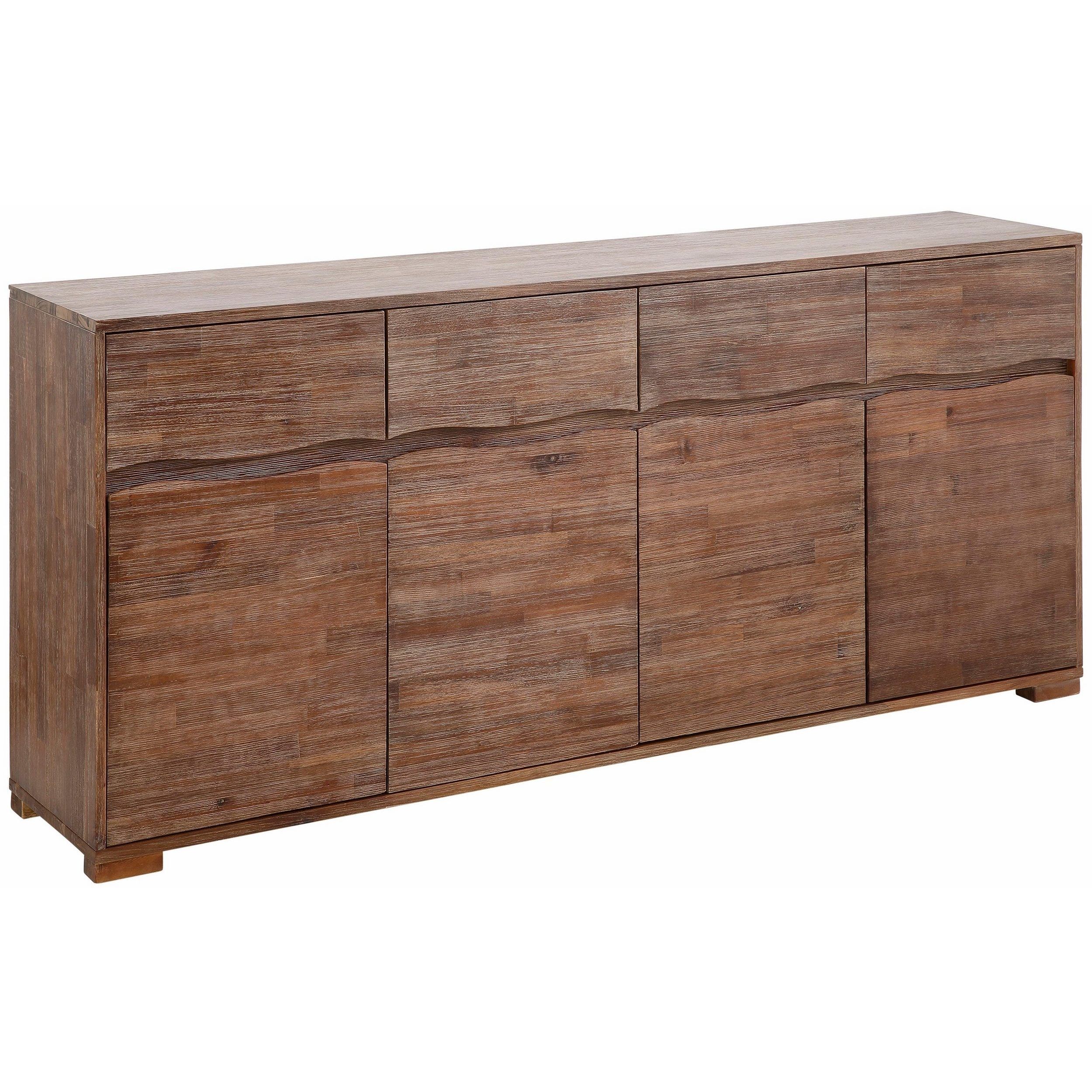 Shop Surf Sideboard With 4 Doors And 4 Drawers, Acacia Wood – On In Mango Wood Grey 4 Drawer 4 Door Sideboards (View 10 of 30)