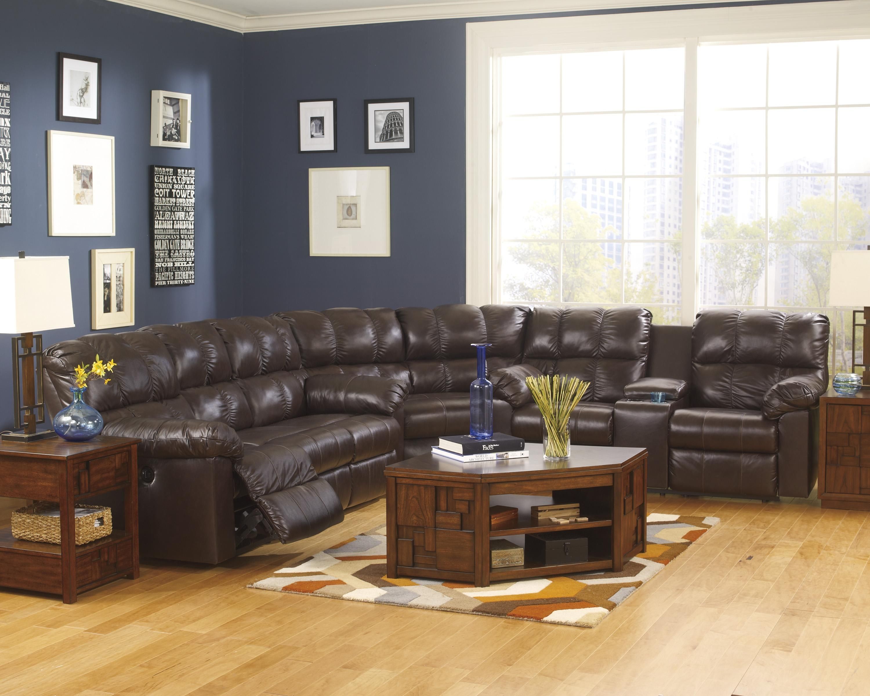Signature Designashley Kennard – Chocolate Power Reclining Within Norfolk Chocolate 6 Piece Sectionals (View 18 of 30)