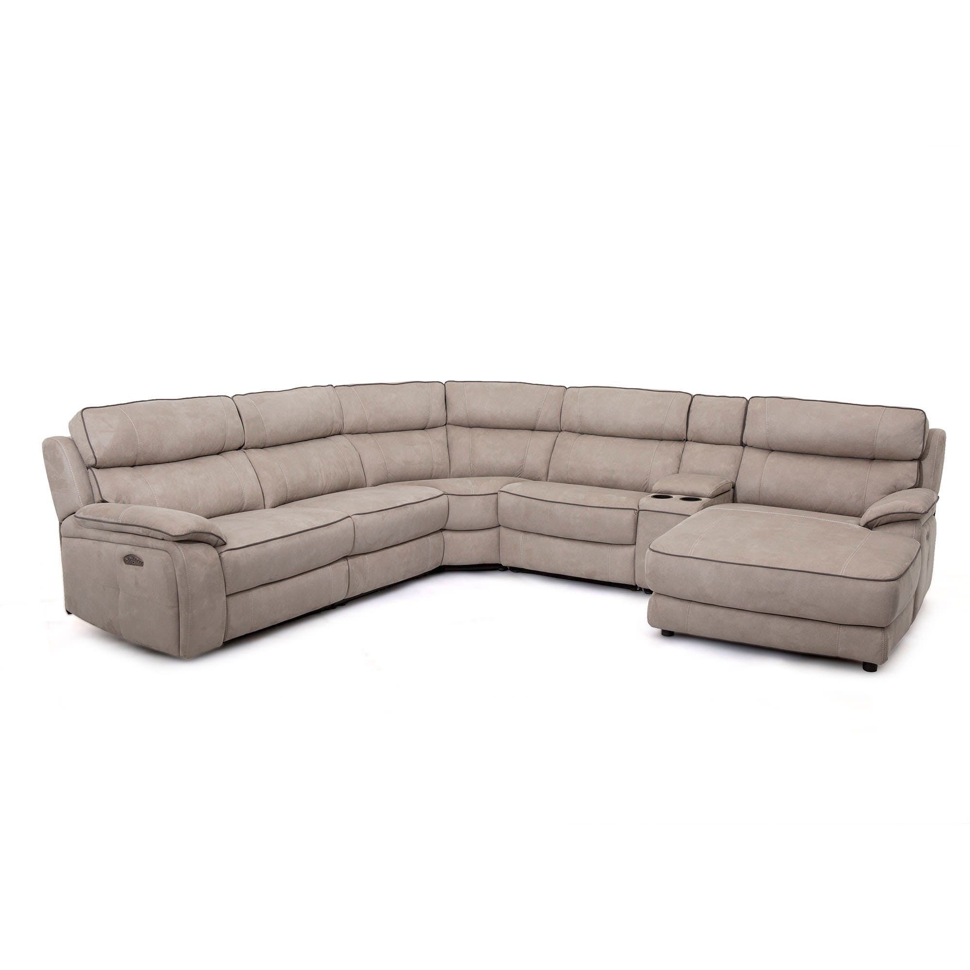 Silver Grey 6 Piece Power Reclining Sectional With Power Headrest Throughout Kristen Silver Grey 6 Piece Power Reclining Sectionals (Photo 4 of 30)