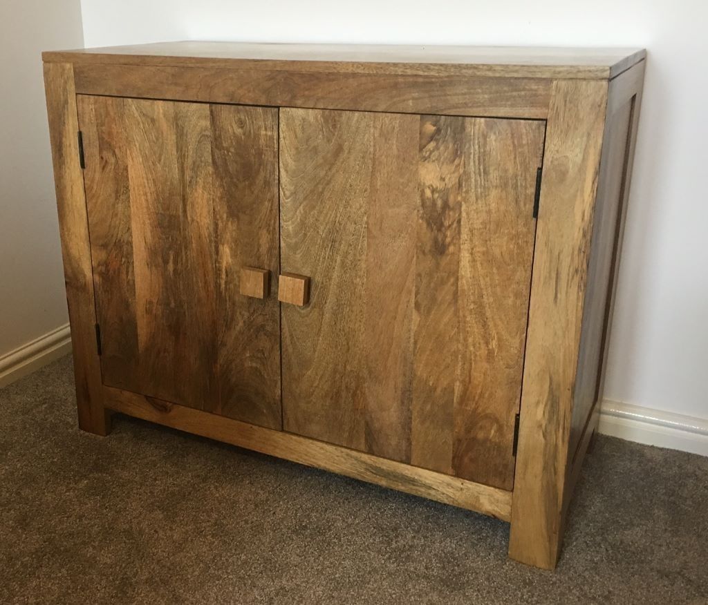 Solid Mango Wood Sideboard – Oak Furniture Land Mantis Range – As Throughout Natural Oak Wood 78 Inch Sideboards (Photo 8 of 30)