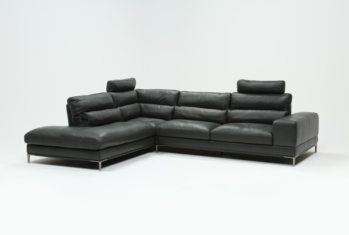 Featured Photo of  Best 30+ of Tenny Dark Grey 2 Piece Left Facing Chaise Sectionals with 2 Headrest