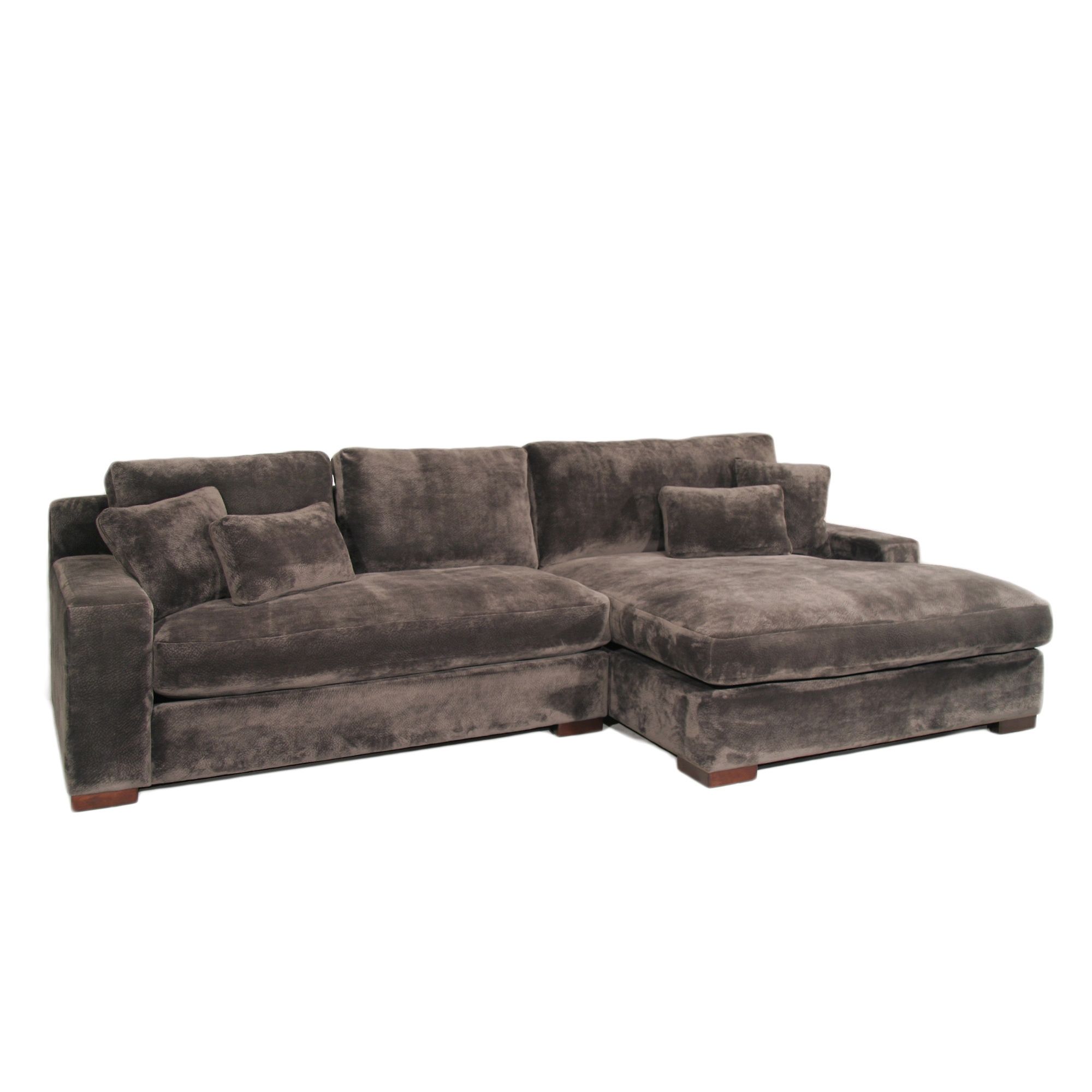 The Casual Contemporary Doris Two Piece Chaise Sectional Covered With Regard To Delano Smoke 3 Piece Sectionals (View 16 of 30)