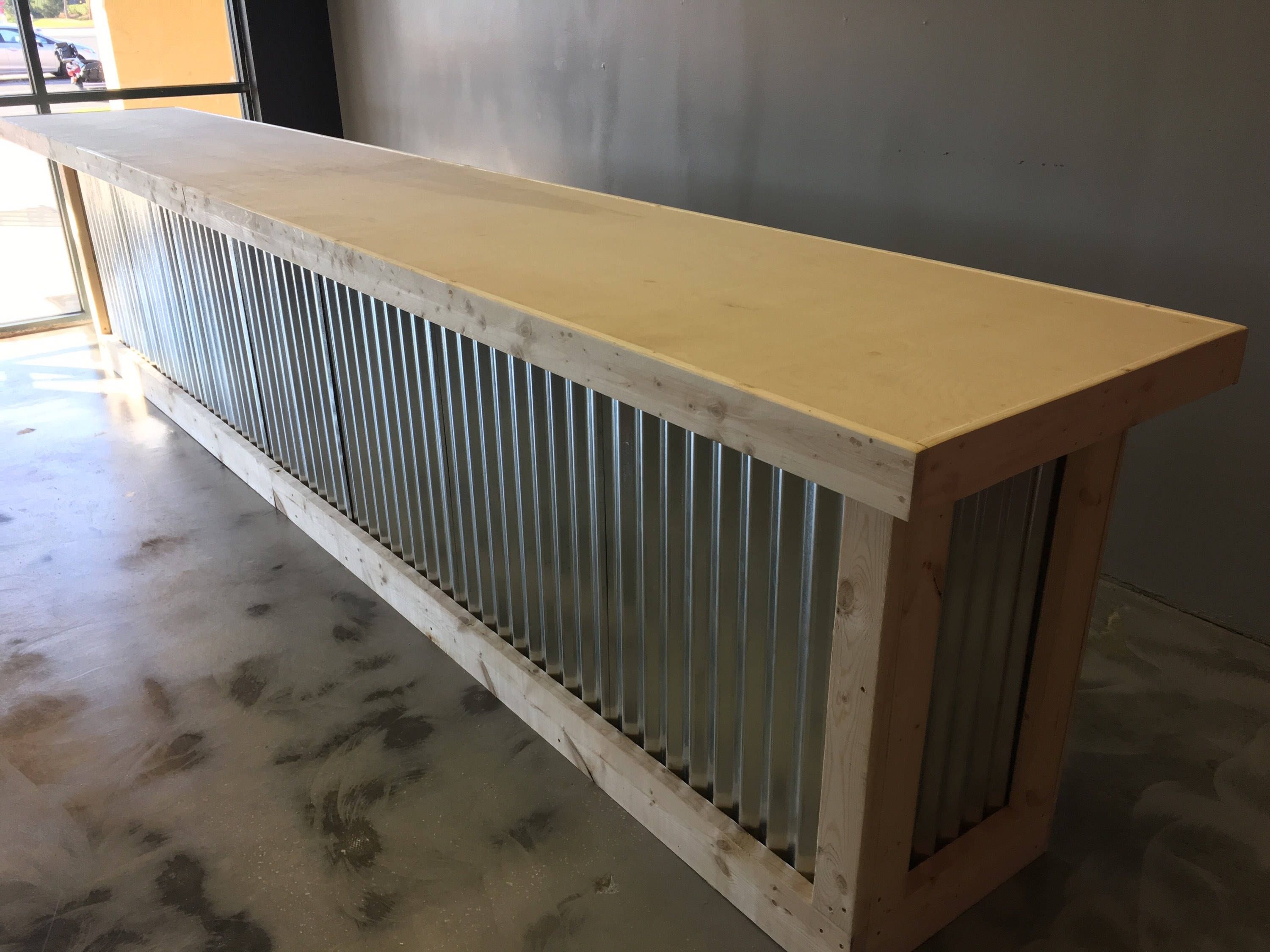 The Vapor – 16' Corrugated Metal Rustic Or Industrial Sales Counter Within Corrugated Metal Sideboards (View 15 of 30)