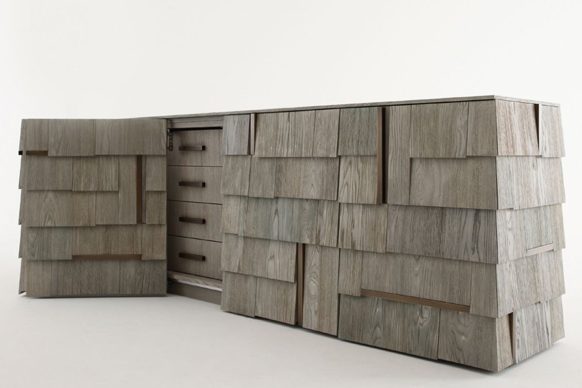 Tiles Sideboard – Pertaining To Burnt Tannin 4 Door Sideboards (View 5 of 30)