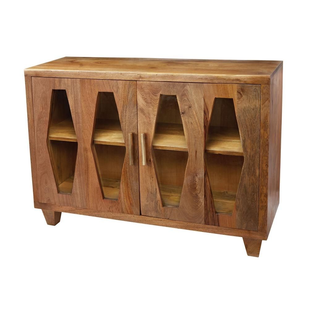 Titan Lighting Natural Mango Storage Cabinets Tn 892318 – The Home Depot In Natural Mango Wood Finish Sideboards (View 18 of 30)