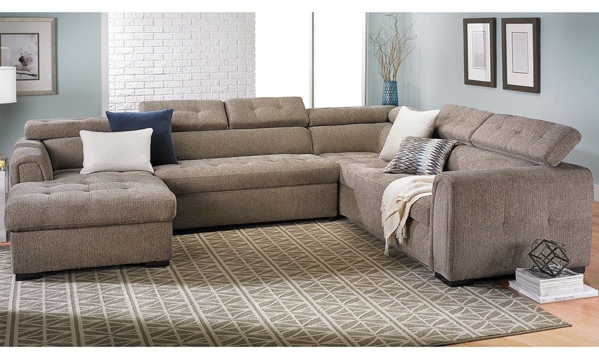 Toledo Contemporary Sleeper Storage Sectional | The Dump Luxe Intended For Norfolk Grey 6 Piece Sectionals With Laf Chaise (View 15 of 30)