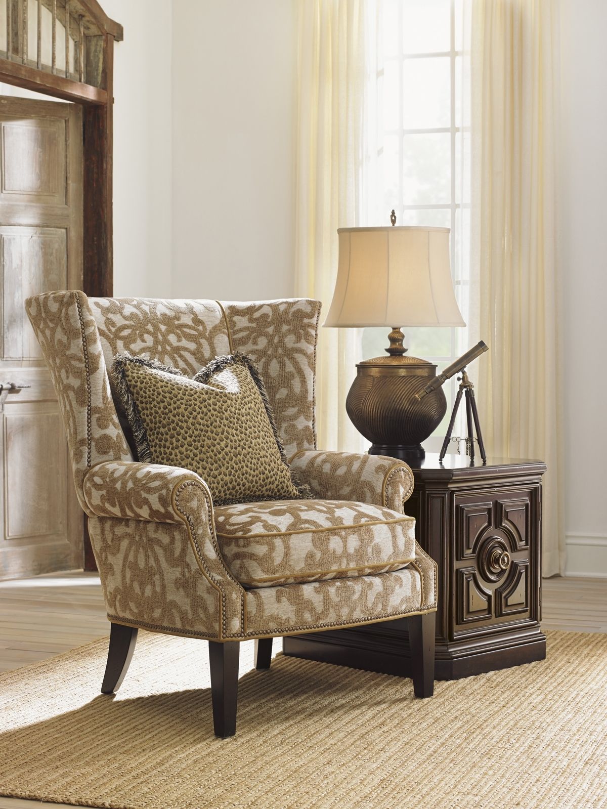 Tommy Bahama Upholstery Marissa Wing Chair | Lexington Home Brands Regarding Marissa Ii 3 Piece Sectionals (View 15 of 30)