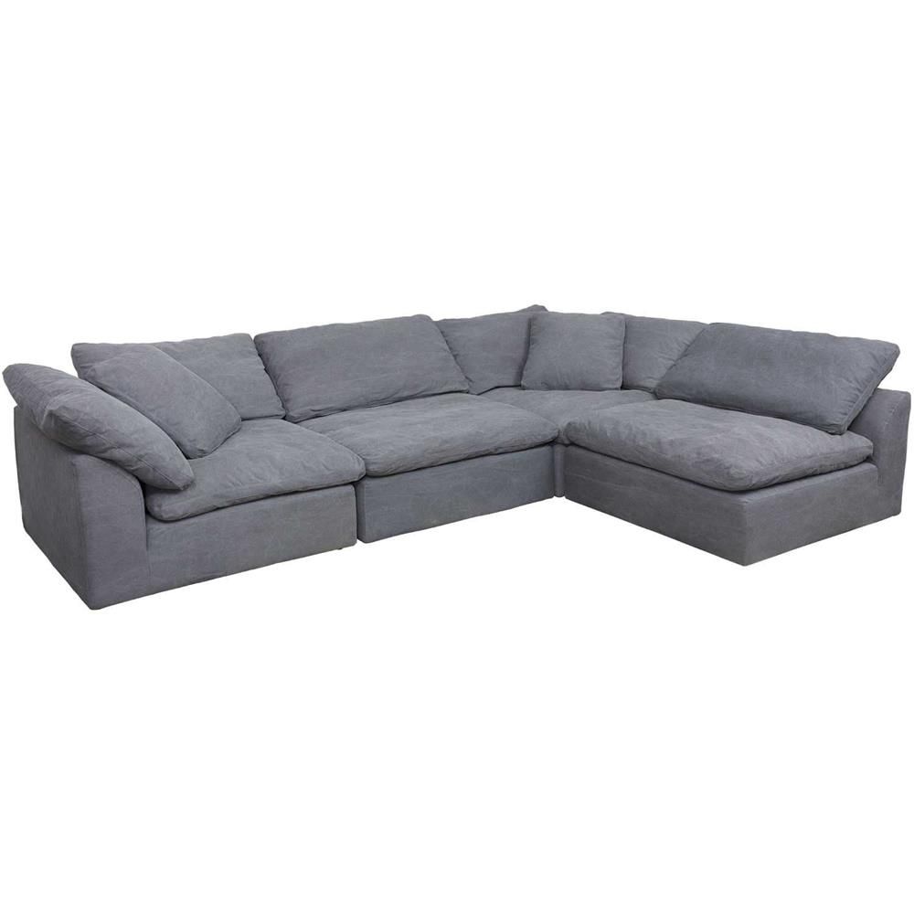 Vaughn Gray 4 Piece Sectional | 1458 51x2  37x2 | Synergy Home Intended For Aurora 2 Piece Sectionals (View 19 of 30)