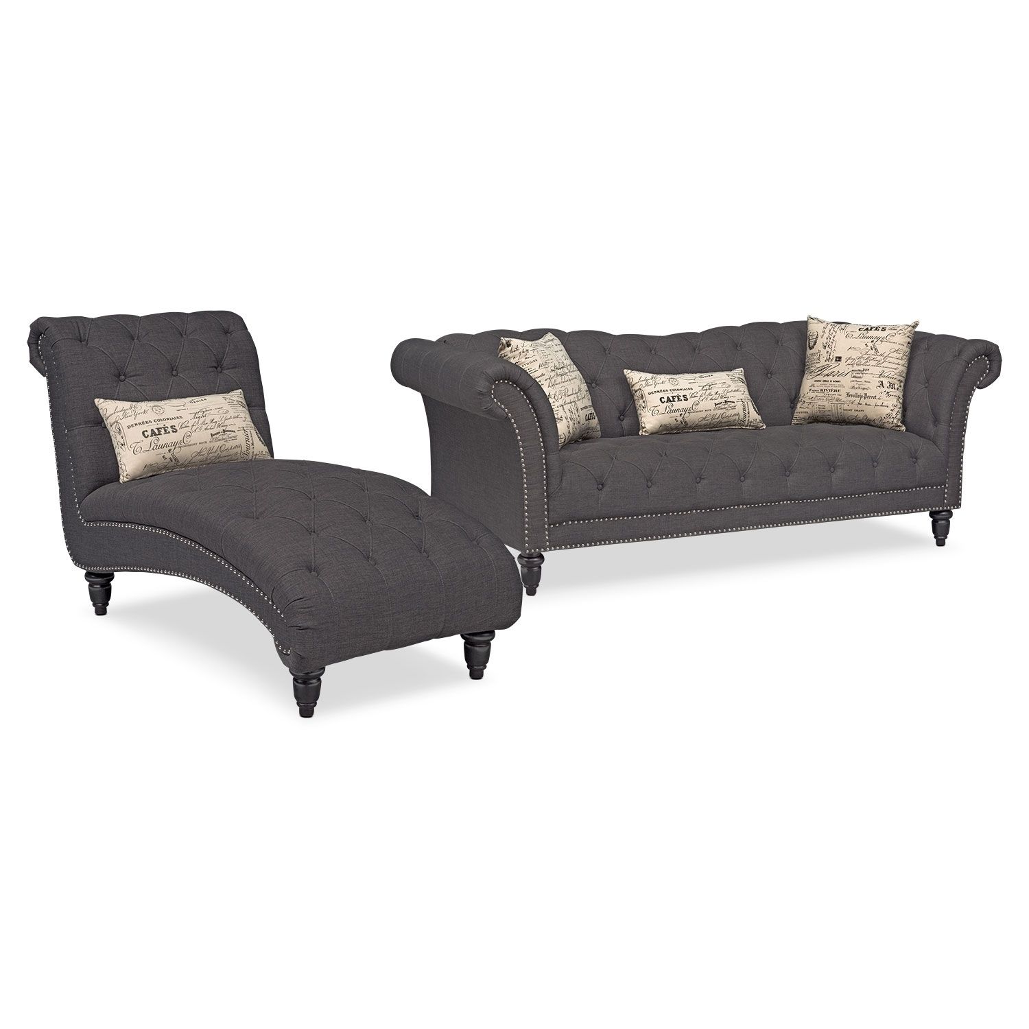 Vcf Sofa Chaise | Baci Living Room For Mcdade Graphite 2 Piece Sectionals With Raf Chaise (View 18 of 30)