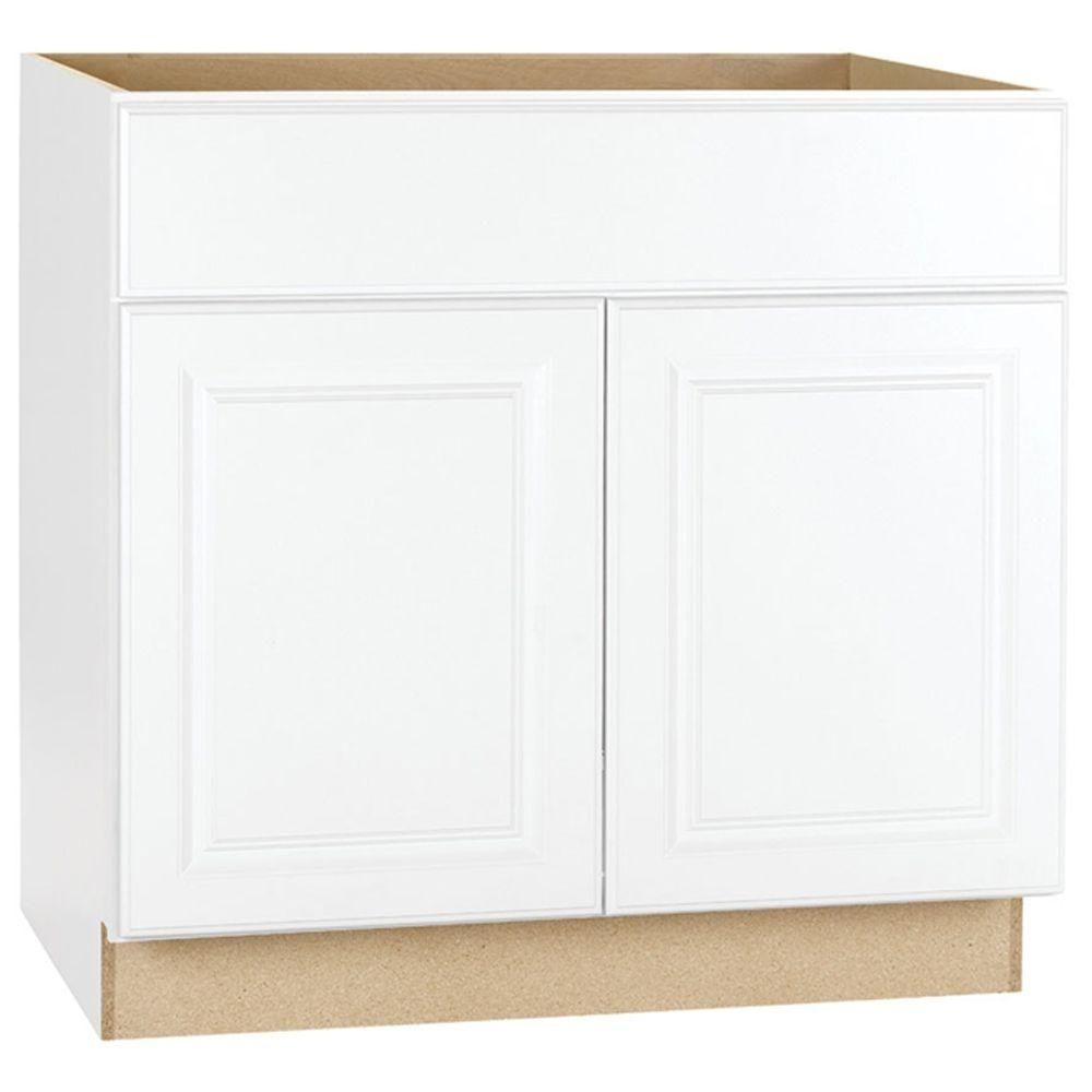 White – Kitchen Cabinets – Kitchen – The Home Depot Pertaining To Cass 2 Door Sideboards (View 15 of 30)