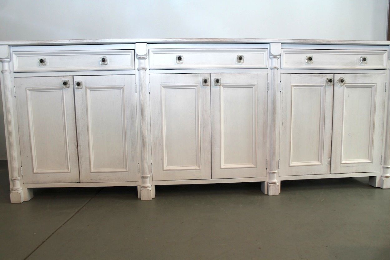 White Sideboard Made From Reclaimed Wood – Ecustomfinishes Within Reclaimed Sideboards With Metal Panel (Photo 26 of 30)