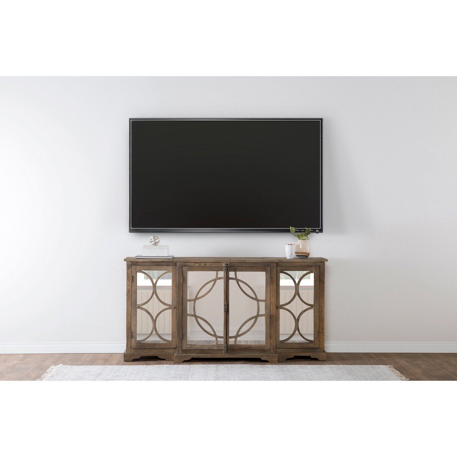 Wood And Mirrored Sideboard | Shapeyourminds Throughout Reclaimed Elm 71 Inch Sideboards (View 13 of 30)
