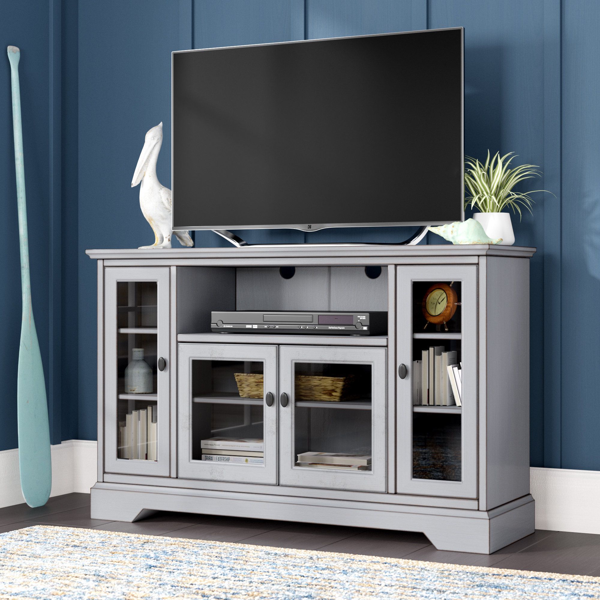 Beachcrest Home Josie Tv Stand For Tvs Up To 55 Reviews Wayfair Throughout Walton Grey 60 Inch Tv Stands 