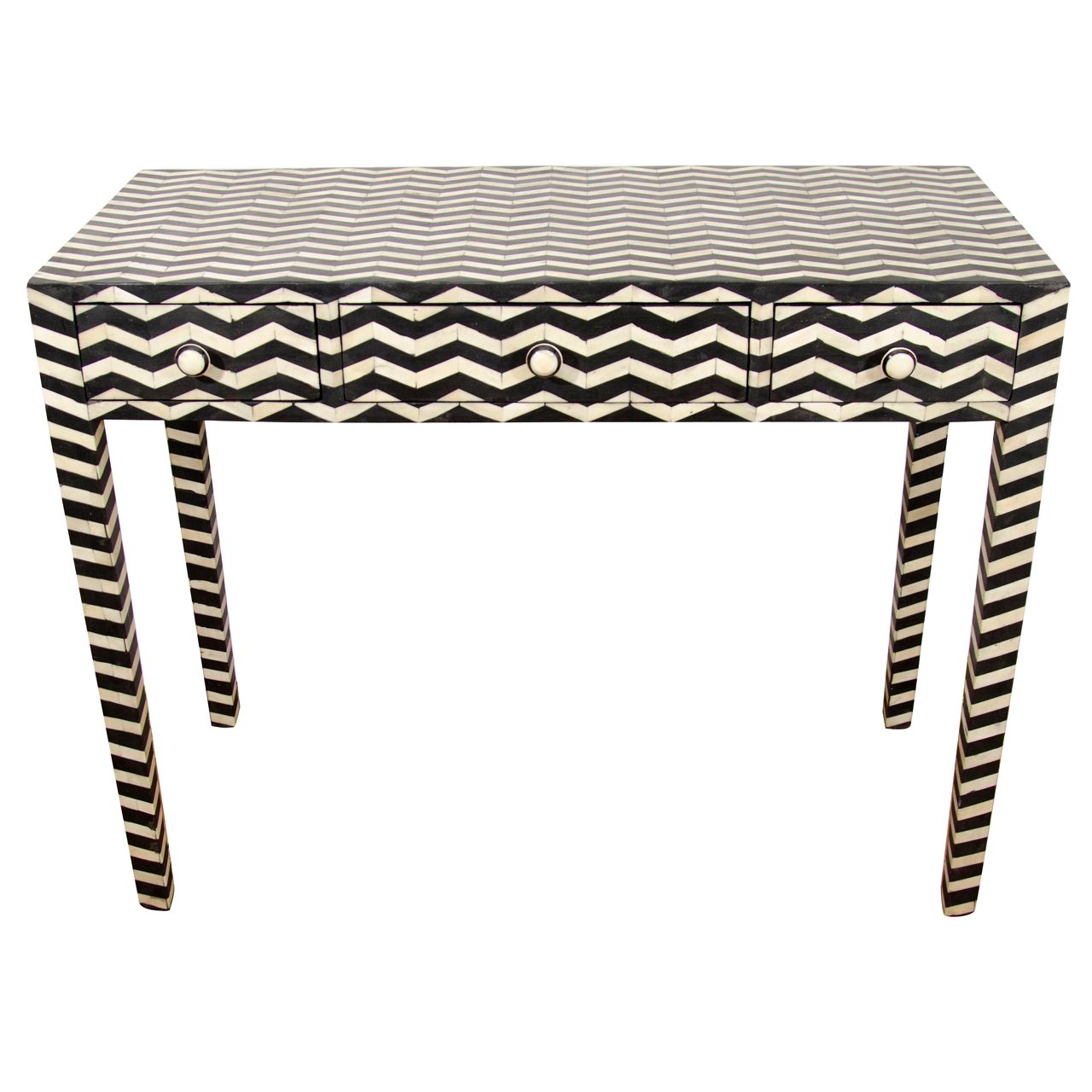 Black And White Bone Inlay Side Table | Furniture Design | Pinterest For Black And White Inlay Console Tables (Photo 2 of 30)