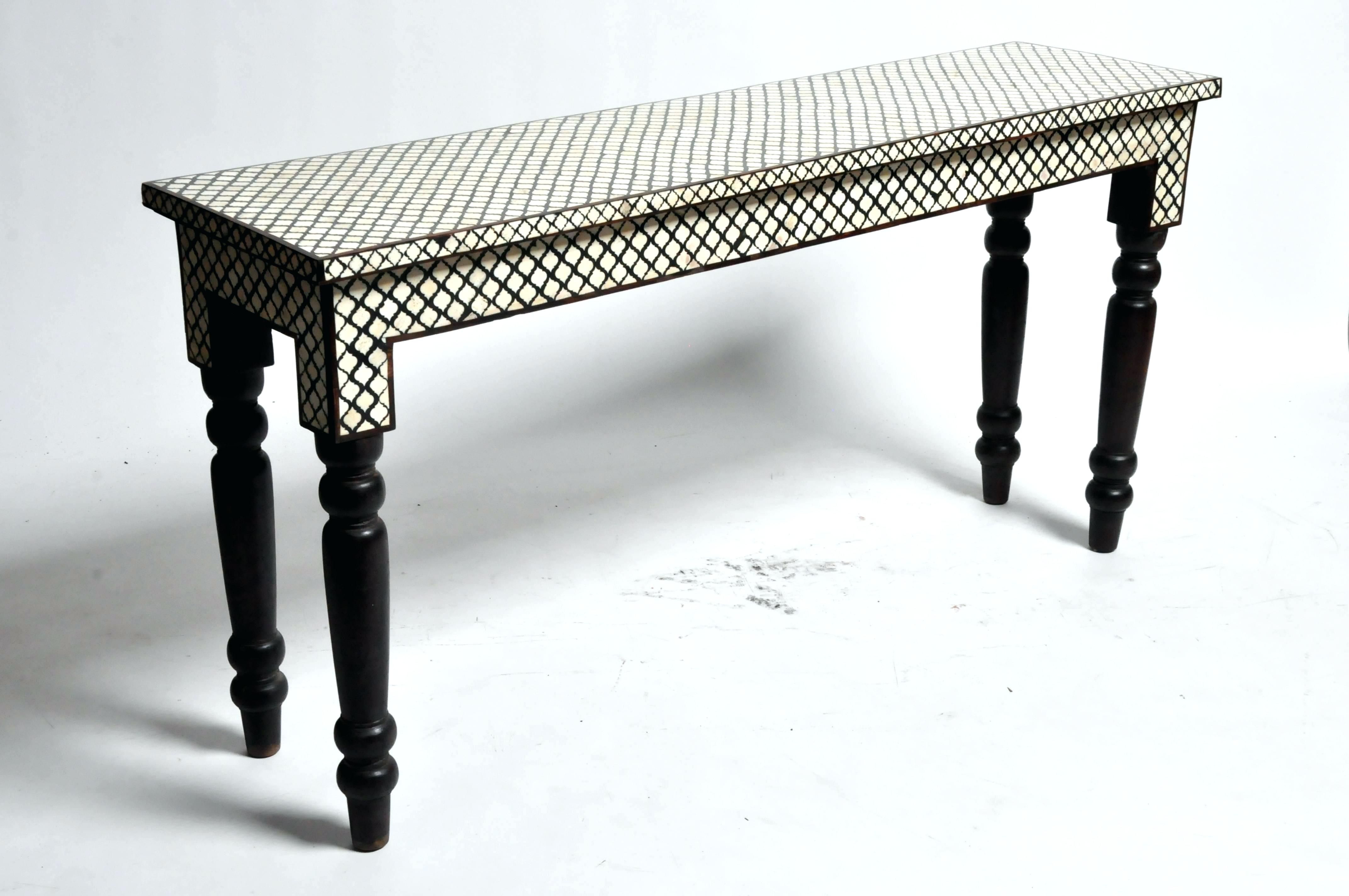 Bone Inlay Console Table Butler Black Bone Inlay Console Table Black For Black And White Inlay Console Tables (View 8 of 30)