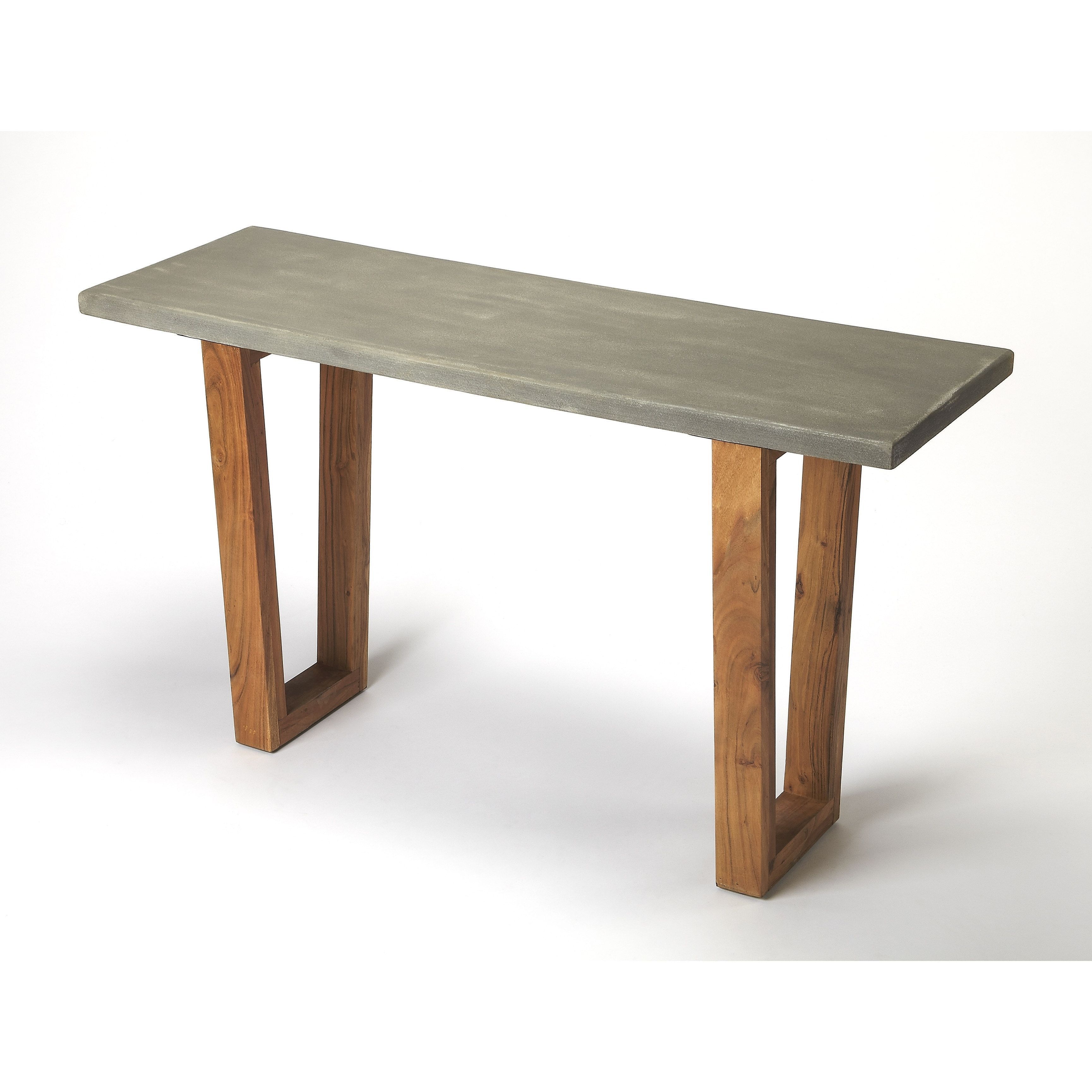Butler Massey Concrete & Wood Console Table, Multi | Products For Yukon Natural Console Tables (View 15 of 30)