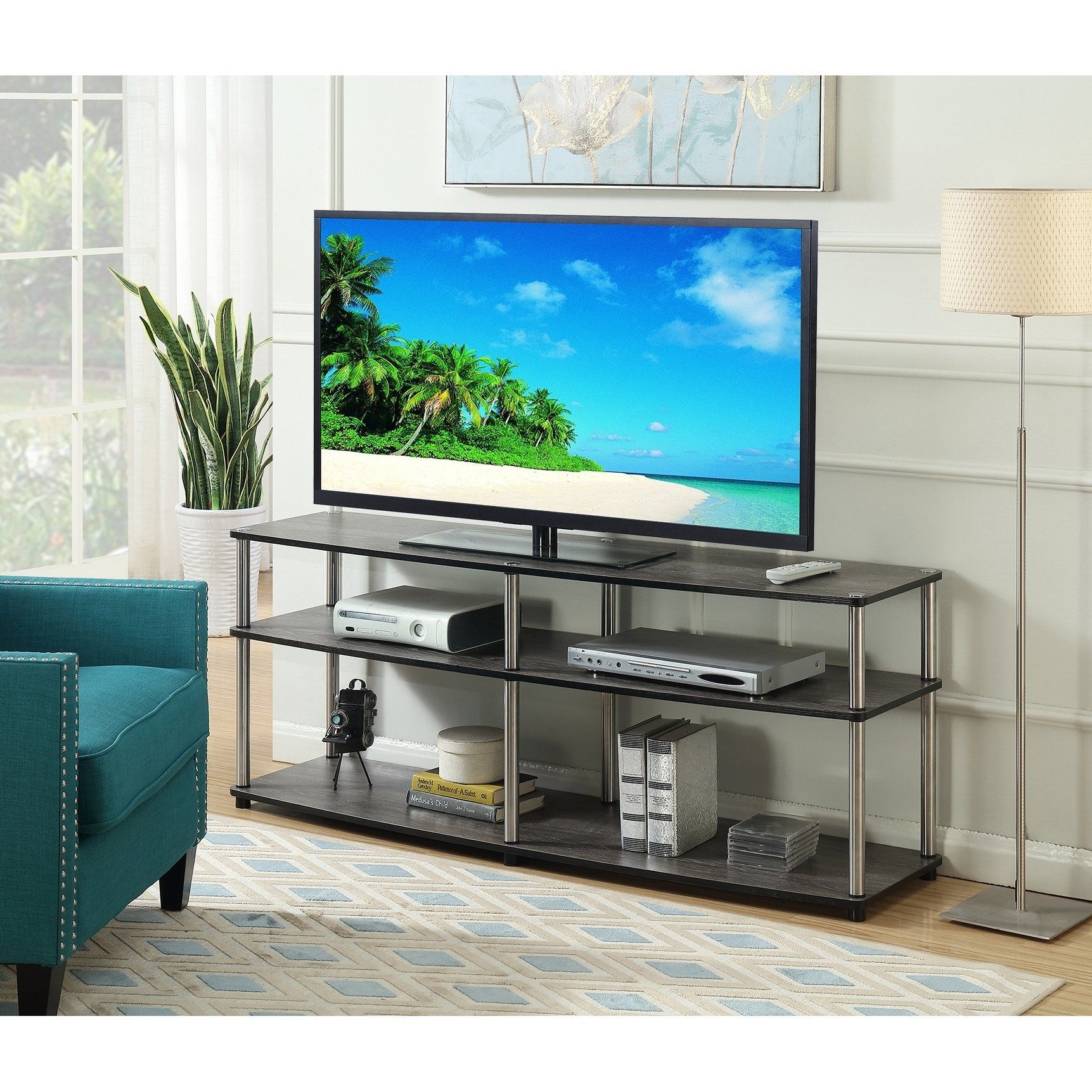 Buy Grey, 42 – 60 Inches Tv Stands & Entertainment Centers Online At For Rowan 74 Inch Tv Stands (Photo 5 of 30)