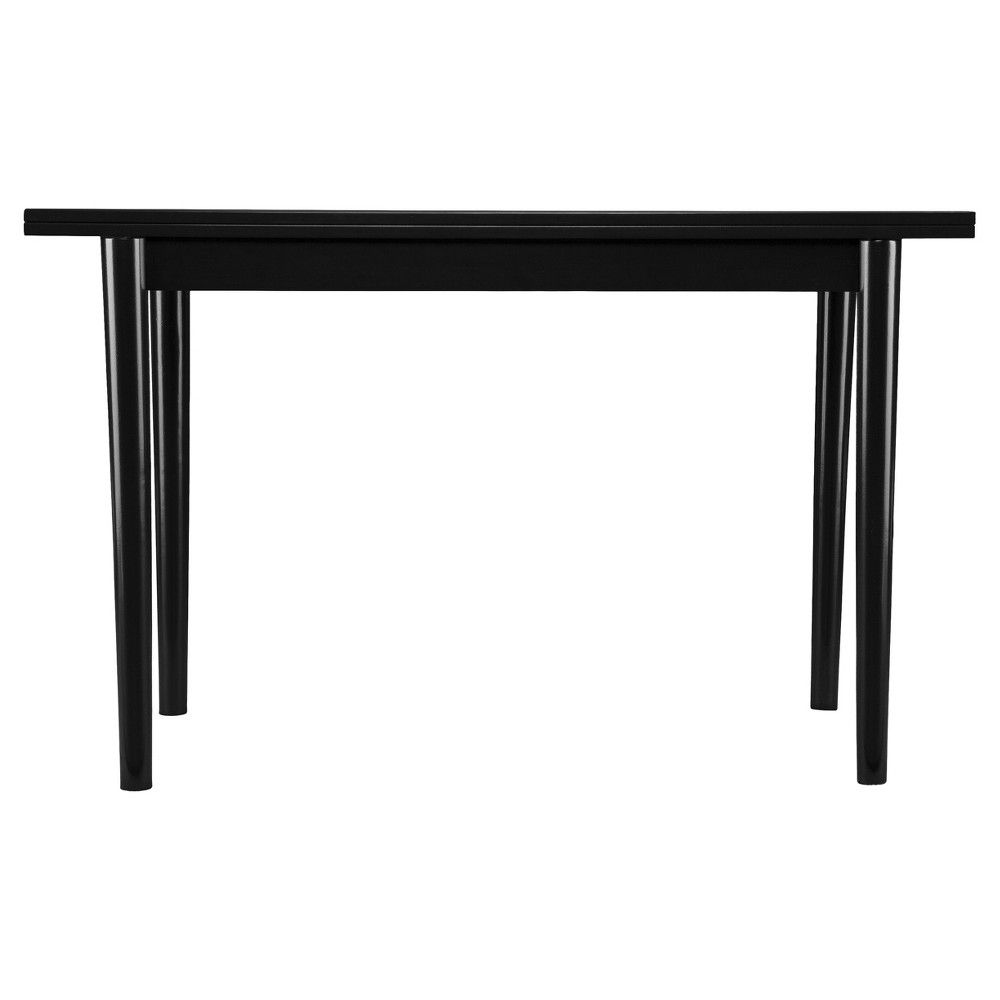Caplow Flip Top Convertible Console To Dining Table – Black – Aiden Intended For Parsons Grey Solid Surface Top & Elm Base 48x16 Console Tables (Photo 1 of 30)