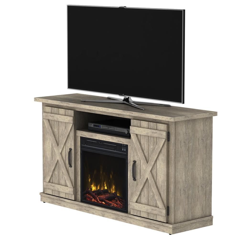 Classic Flame Cottonwood 47.50 In. Media Console Electric Fireplace Regarding Kilian Grey 60 Inch Tv Stands (Photo 2 of 30)
