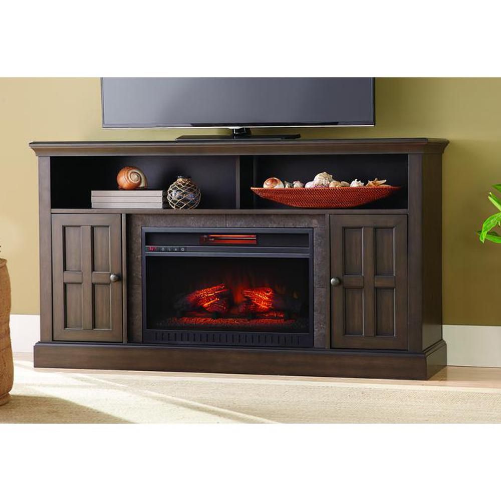 Classic Flame Cottonwood 47.50 In. Media Console Electric Fireplace Throughout Kilian Black 60 Inch Tv Stands (Photo 4 of 30)