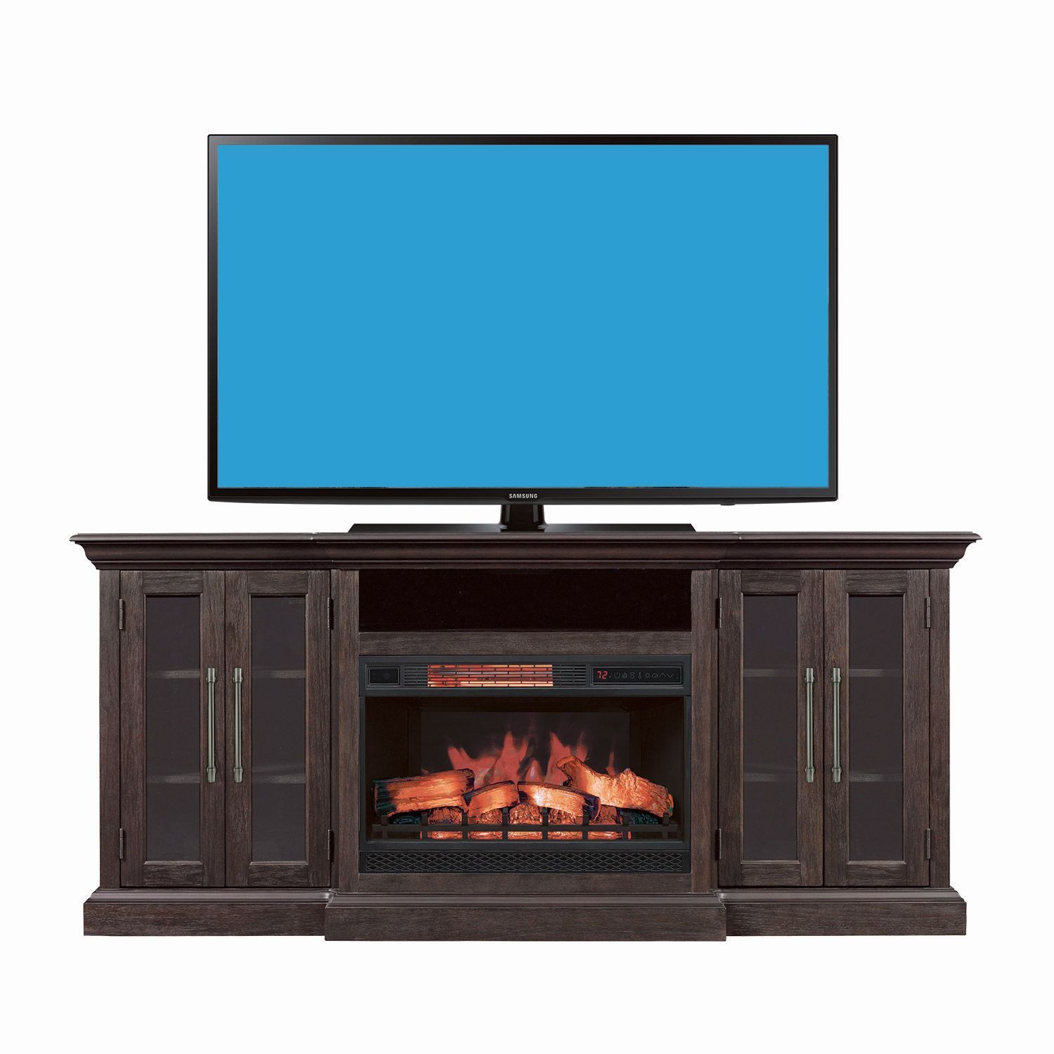 Classic Flame Grand Media Mantle | Fireplace Tv Stands | Afw | Afw Inside Kenzie 72 Inch Open Display Tv Stands (View 9 of 30)