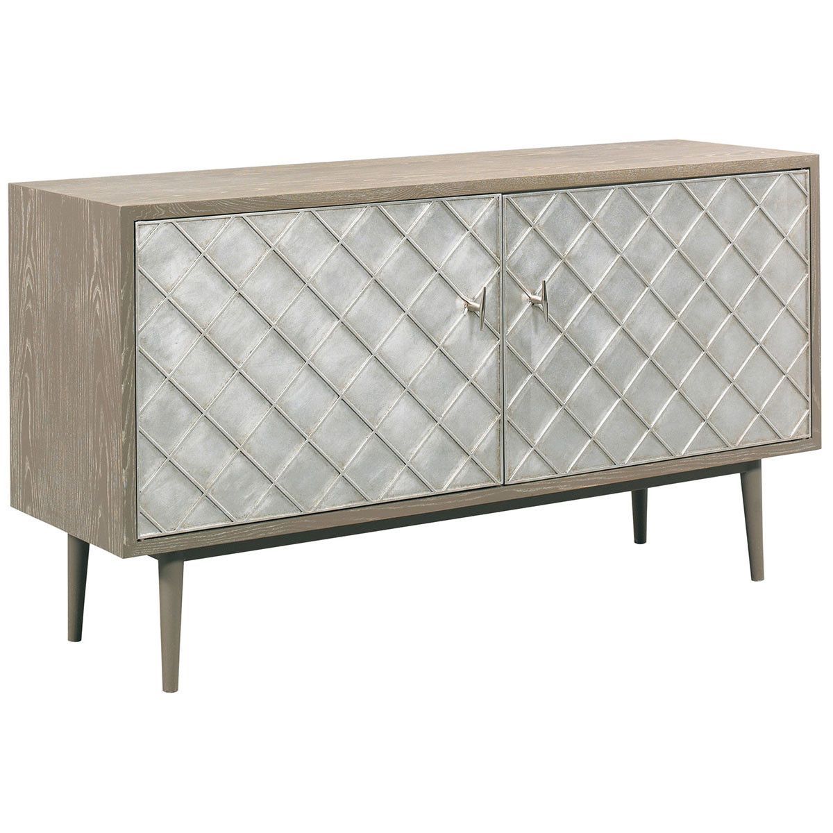 Cth Sherrill Occasional Vintage Made Modern Franco Media Cabinet Throughout Parsons Travertine Top & Dark Steel Base 48x16 Console Tables (View 9 of 30)