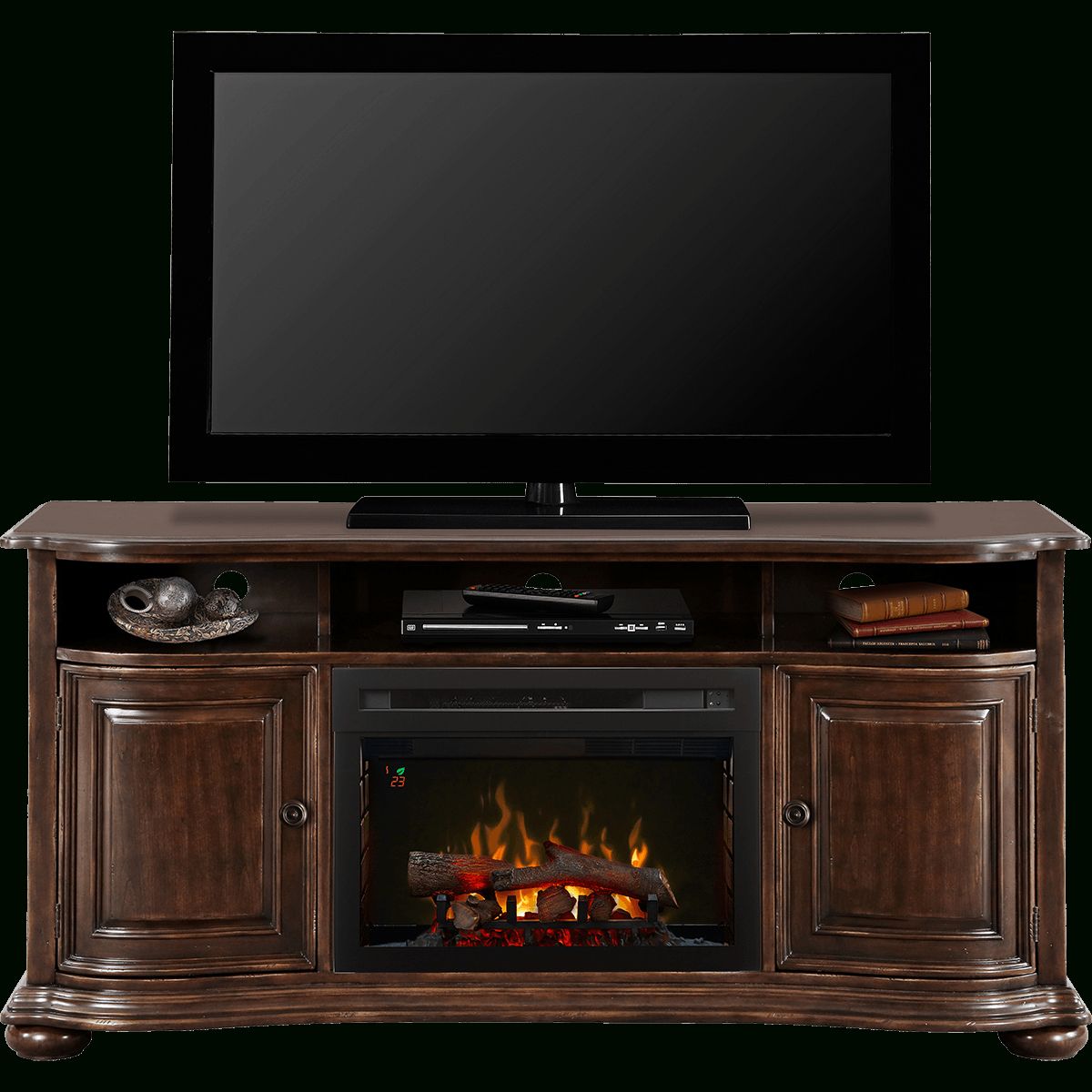 Dimplex Henderson Media Console Electric Fireplace | Sylvane Pertaining To Noah Rustic White 66 Inch Tv Stands (Photo 22 of 30)