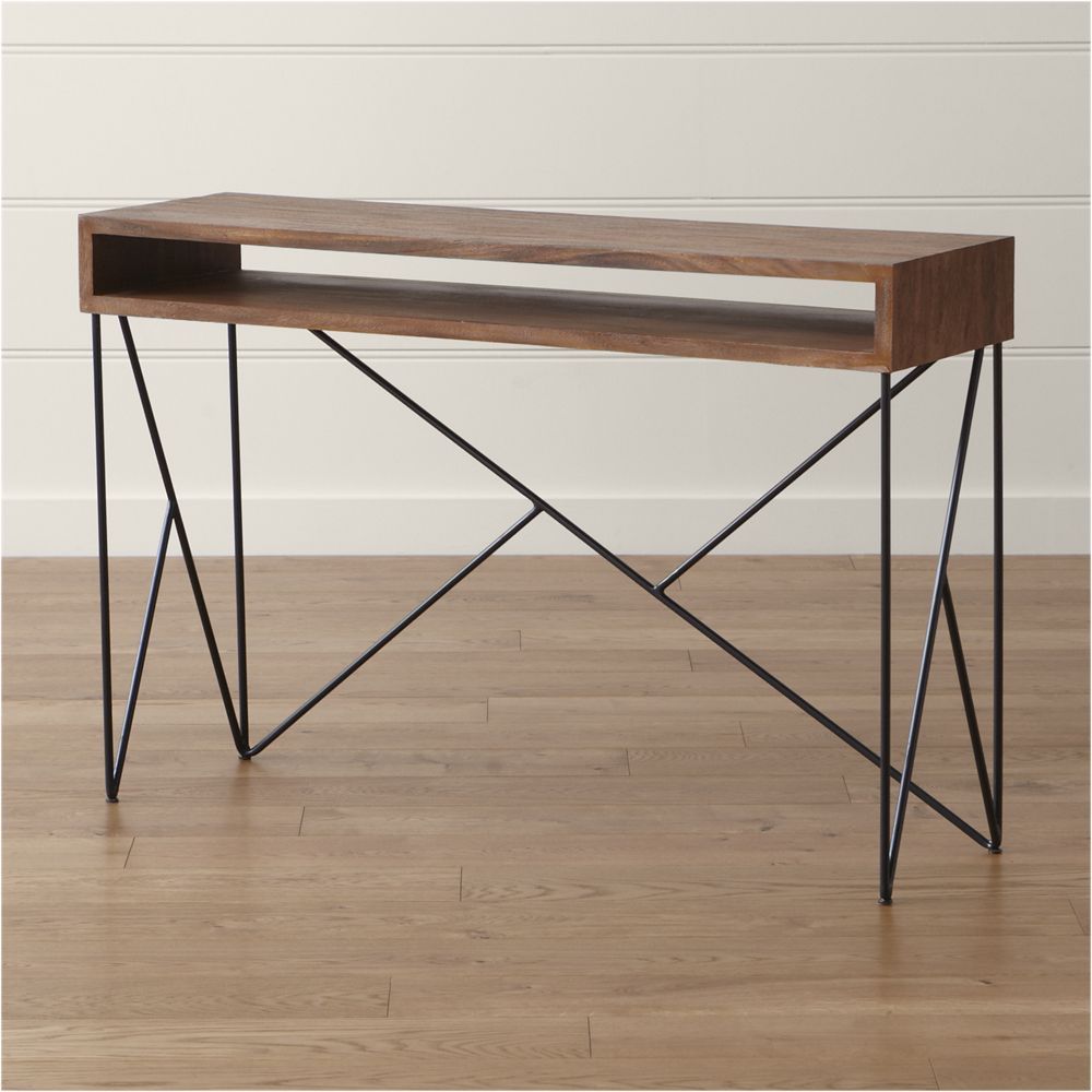 Dixon Console Table | Products | Pinterest | Console Tables Within Parsons Black Marble Top &amp; Elm Base 48x16 Console Tables (Photo 3 of 30)