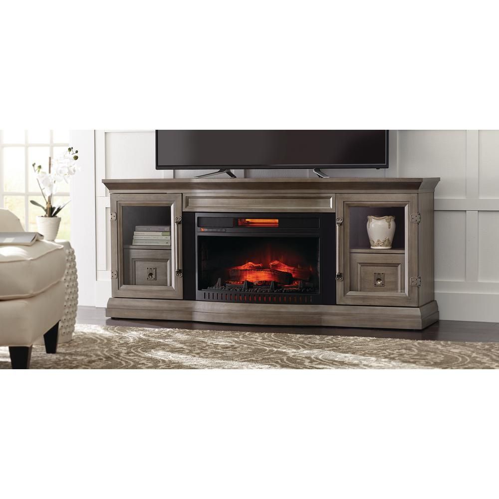 Electric Fireplaces – Fireplaces – The Home Depot With Dixon Black 65 Inch Highboy Tv Stands (View 9 of 30)