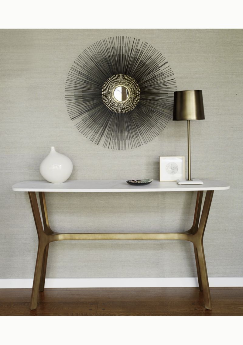 Elke Marble Console Table | Crate And Barrel | Living Room/sitting Within Elke Marble Console Tables With Brass Base (View 2 of 30)