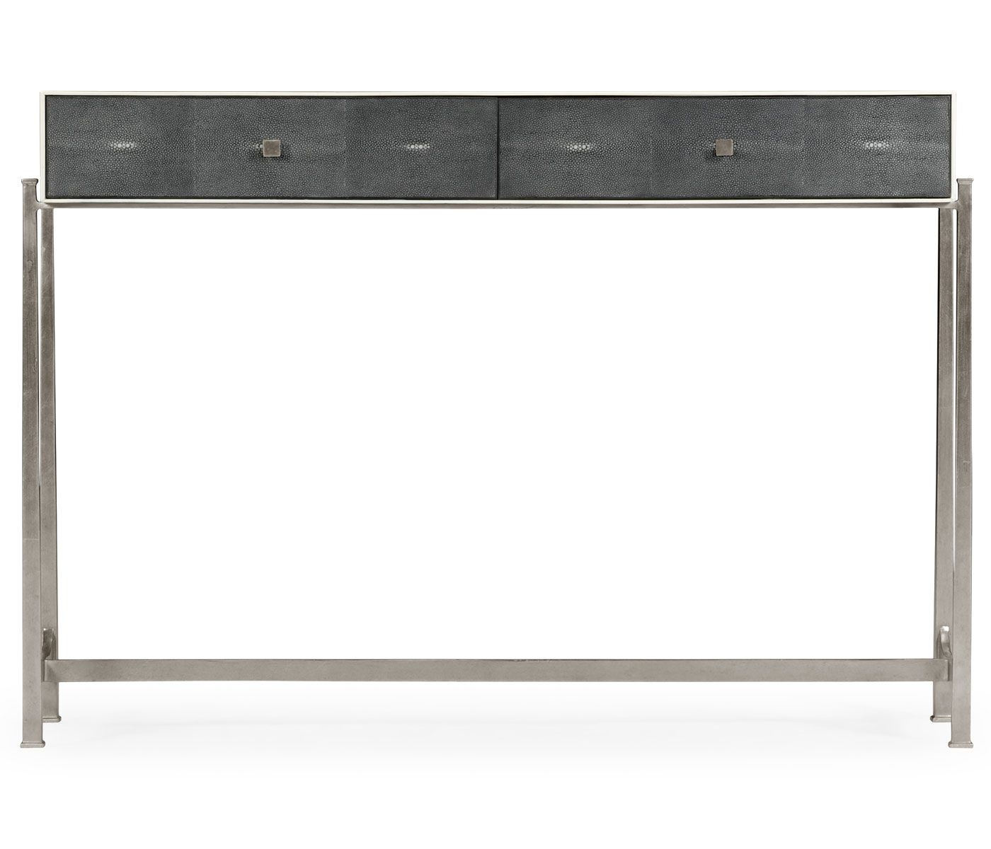 Faux Anthracite Shagreen & Silver Console With Regard To Faux Shagreen Console Tables (View 13 of 30)