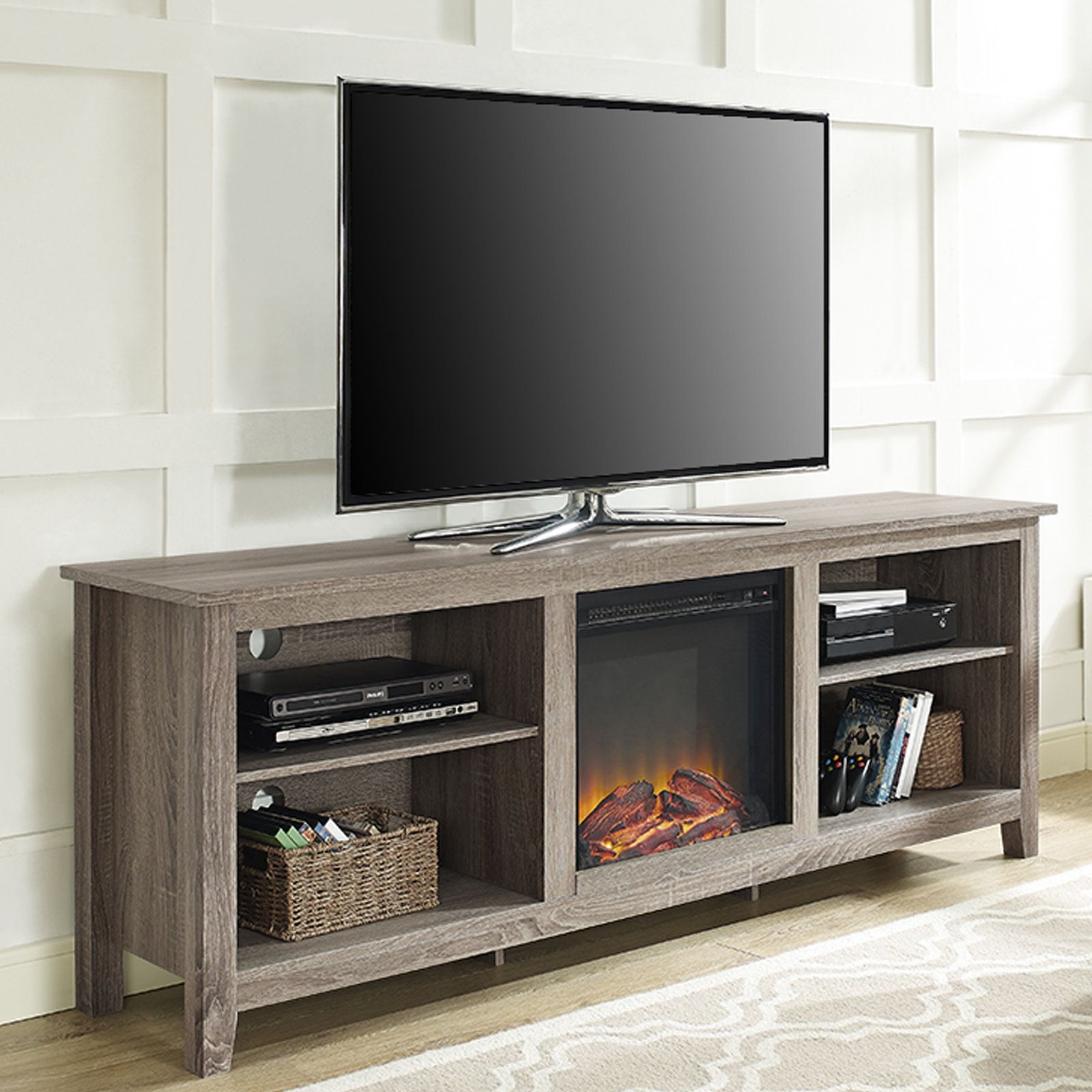Fireplace Tv Stands & Entertainment Centers You'll Love | Wayfair.ca In Sinclair White 54 Inch Tv Stands (Photo 25 of 30)