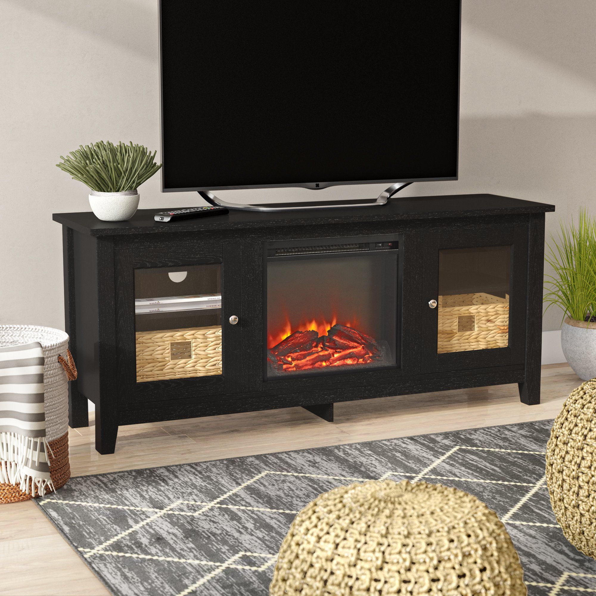 Fireplace Tv Stands & Entertainment Centers You'll Love | Wayfair.ca Pertaining To Sinclair White 54 Inch Tv Stands (Photo 27 of 30)