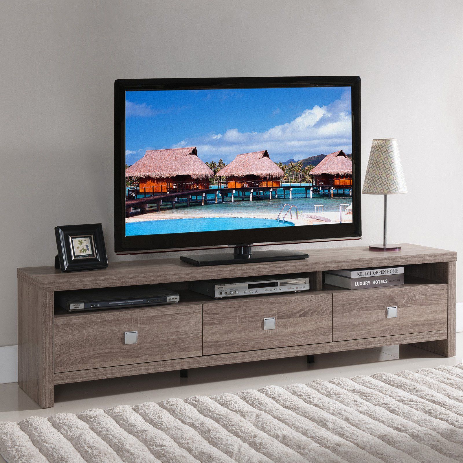 Furniture Of America Contemporary Tv Stand | From Hayneedle For Willa 80 Inch Tv Stands (Photo 2 of 30)