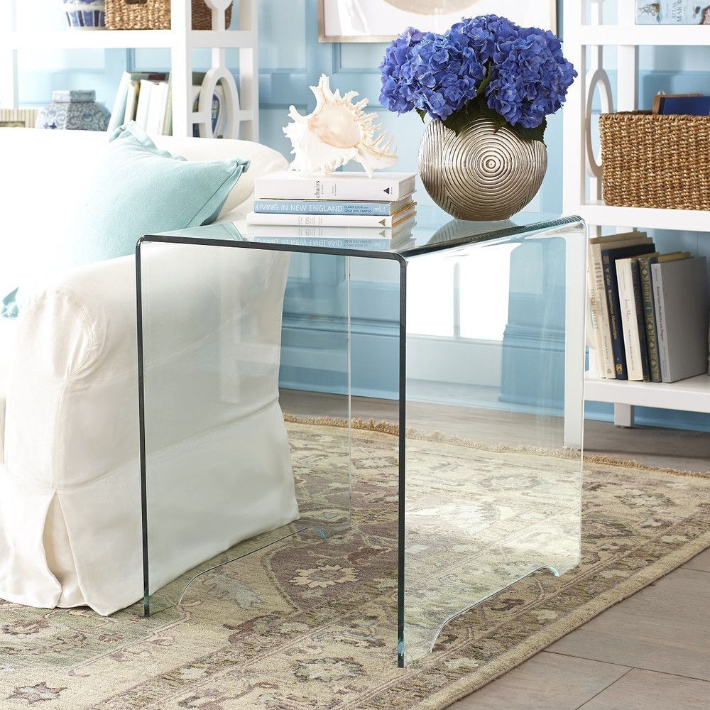 Glass Side Table | Glass Side Tables, Glass And Living Rooms Inside Elke Marble Console Tables With Polished Aluminum Base (Photo 28 of 30)