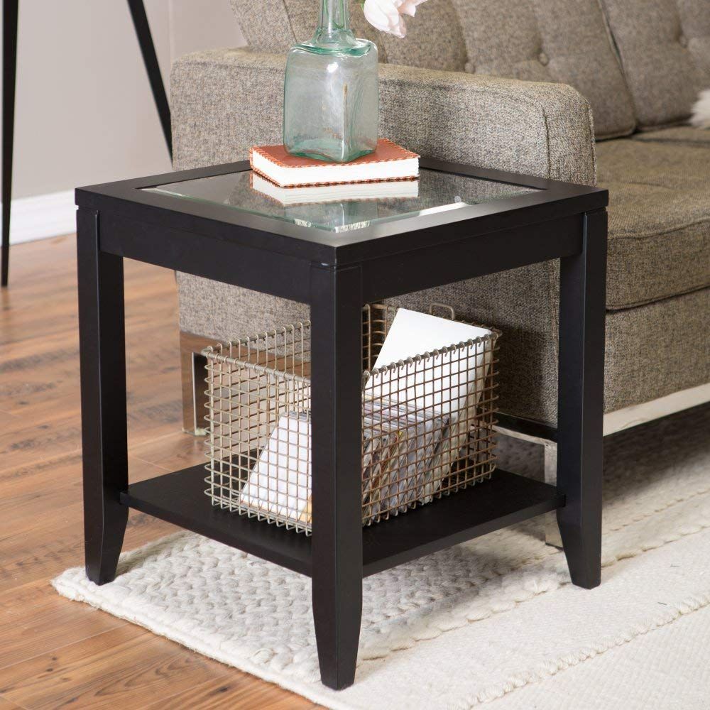 Glass Top Accent Table Metal Base – Glass Decorating Ideas In Parsons Clear Glass Top & Stainless Steel Base 48x16 Console Tables (Photo 28 of 30)