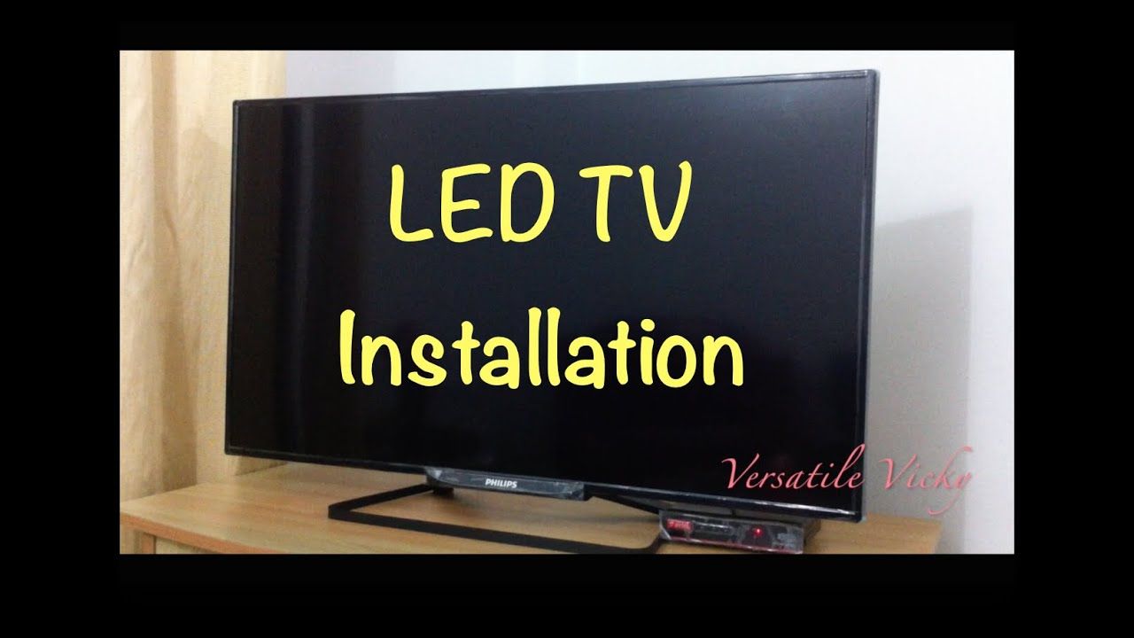 How To Install / Fix / Attach Led Tv Table Top Stand Diy How To Regarding Vista 60 Inch Tv Stands (View 24 of 30)