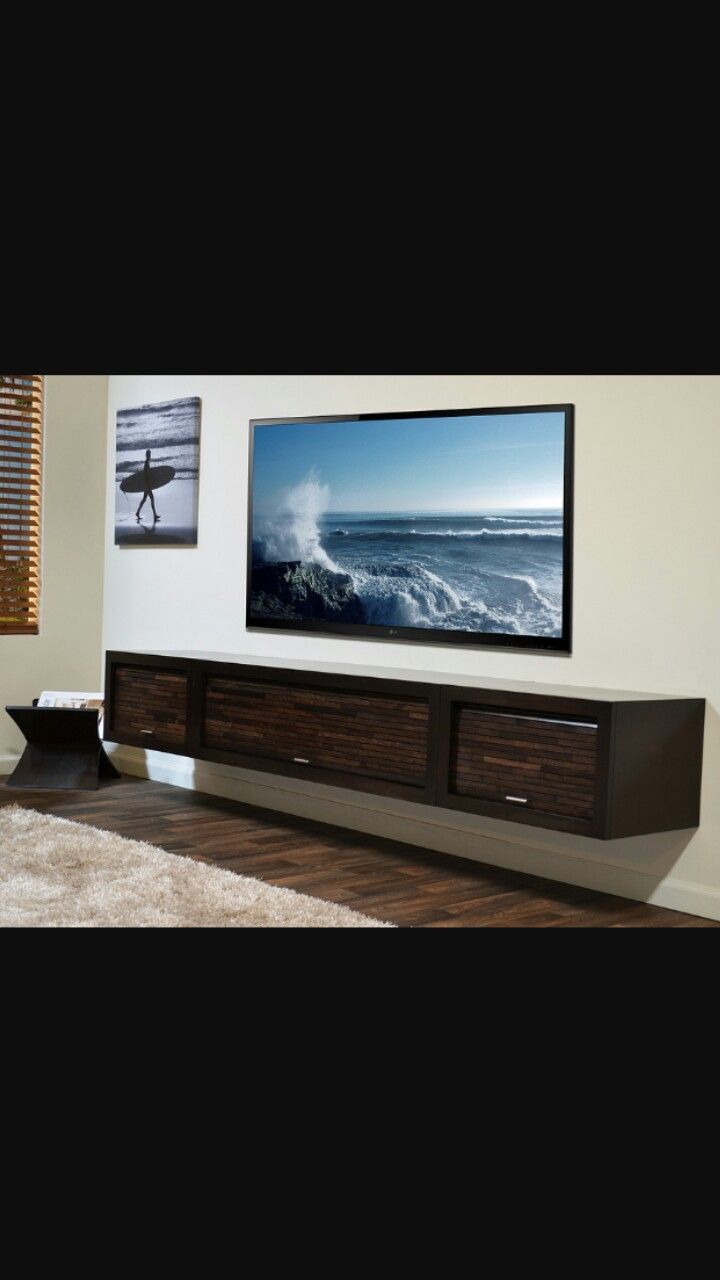 Huge Floating Shelf. Fits Great With 80 Inch Tv (View 3 of 30)