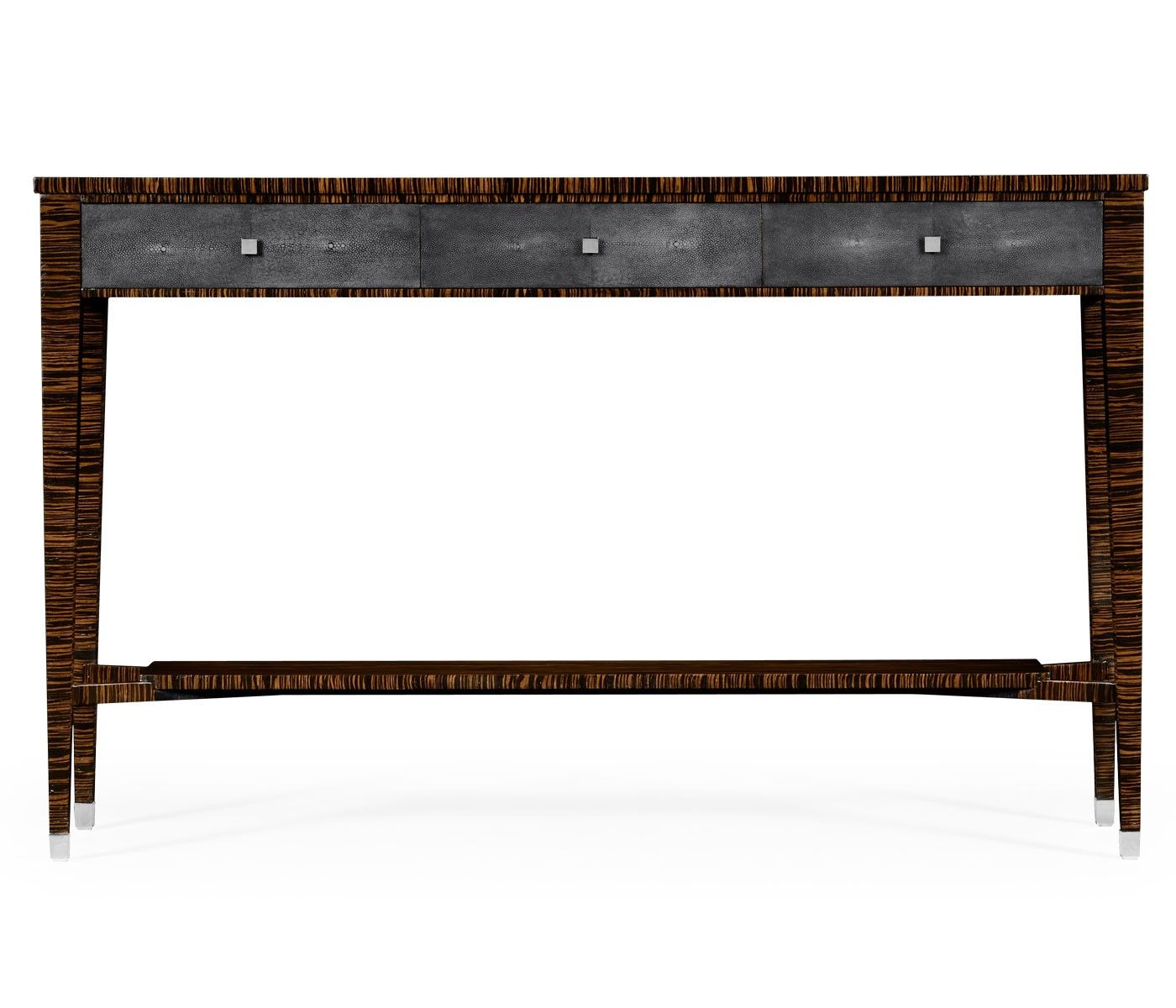 Jonathan Charles Faux Macassar Ebony & Anthracite Shagreen Console Within Faux Shagreen Console Tables (Photo 26 of 30)