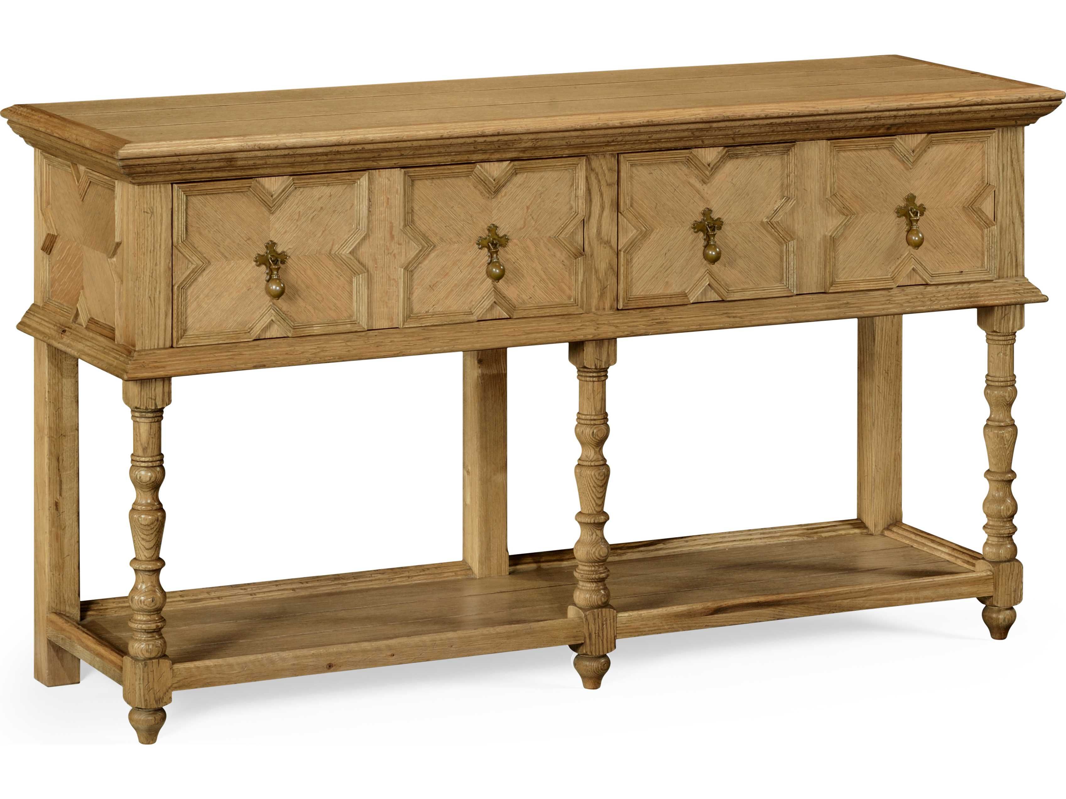 Jonathan Charles Natural Oak Light Natural Oak 64 X 20 Buffet Within Balboa Carved Console Tables (View 13 of 30)
