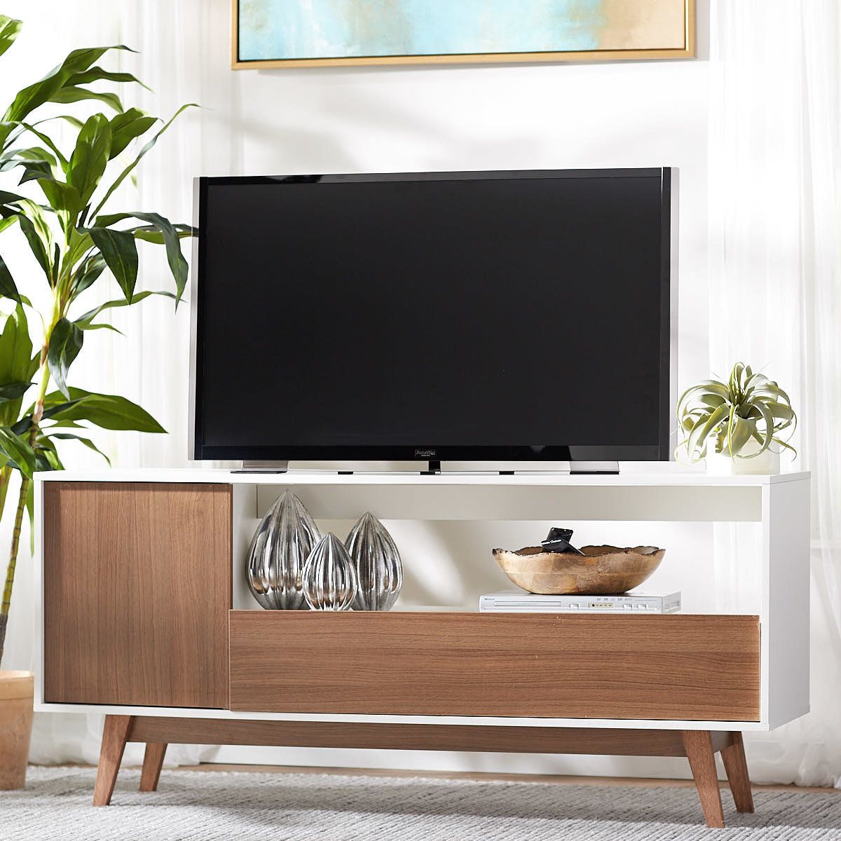 Langley Street Quincy Tv Stand For Tvs Up To 65" & Reviews | Wayfair Pertaining To Draper 62 Inch Tv Stands (Photo 11 of 30)